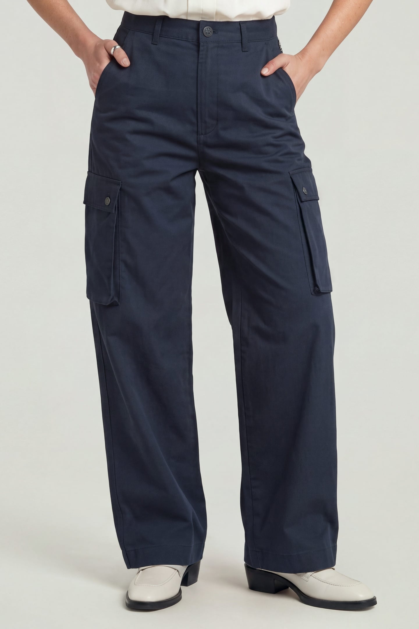 HIGH WAIST CARGO BLUE 1