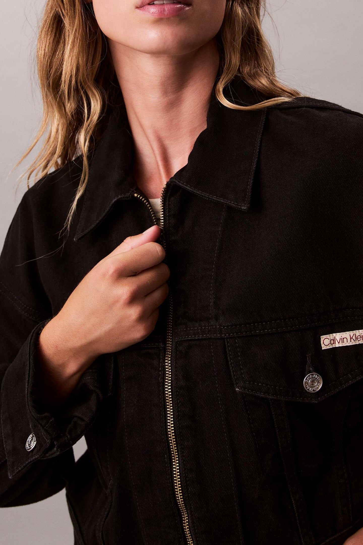 DENIM CROPPED JACKET SOFT BLACK 6