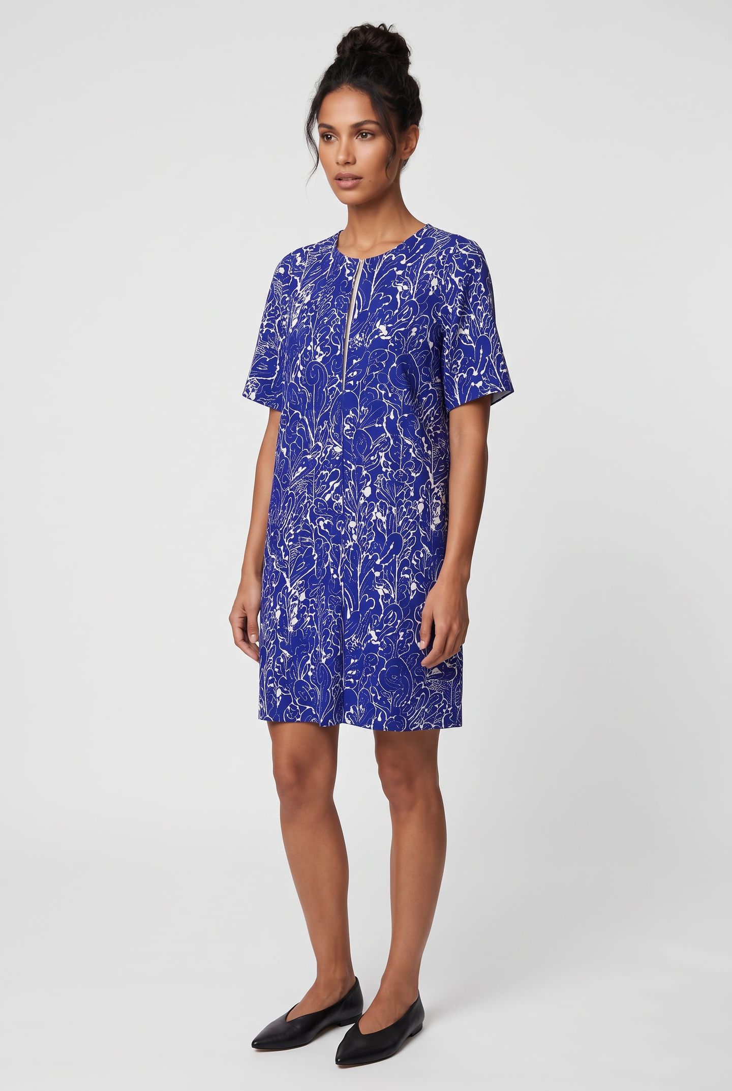 GHENT AOP DRESS BLUE 1