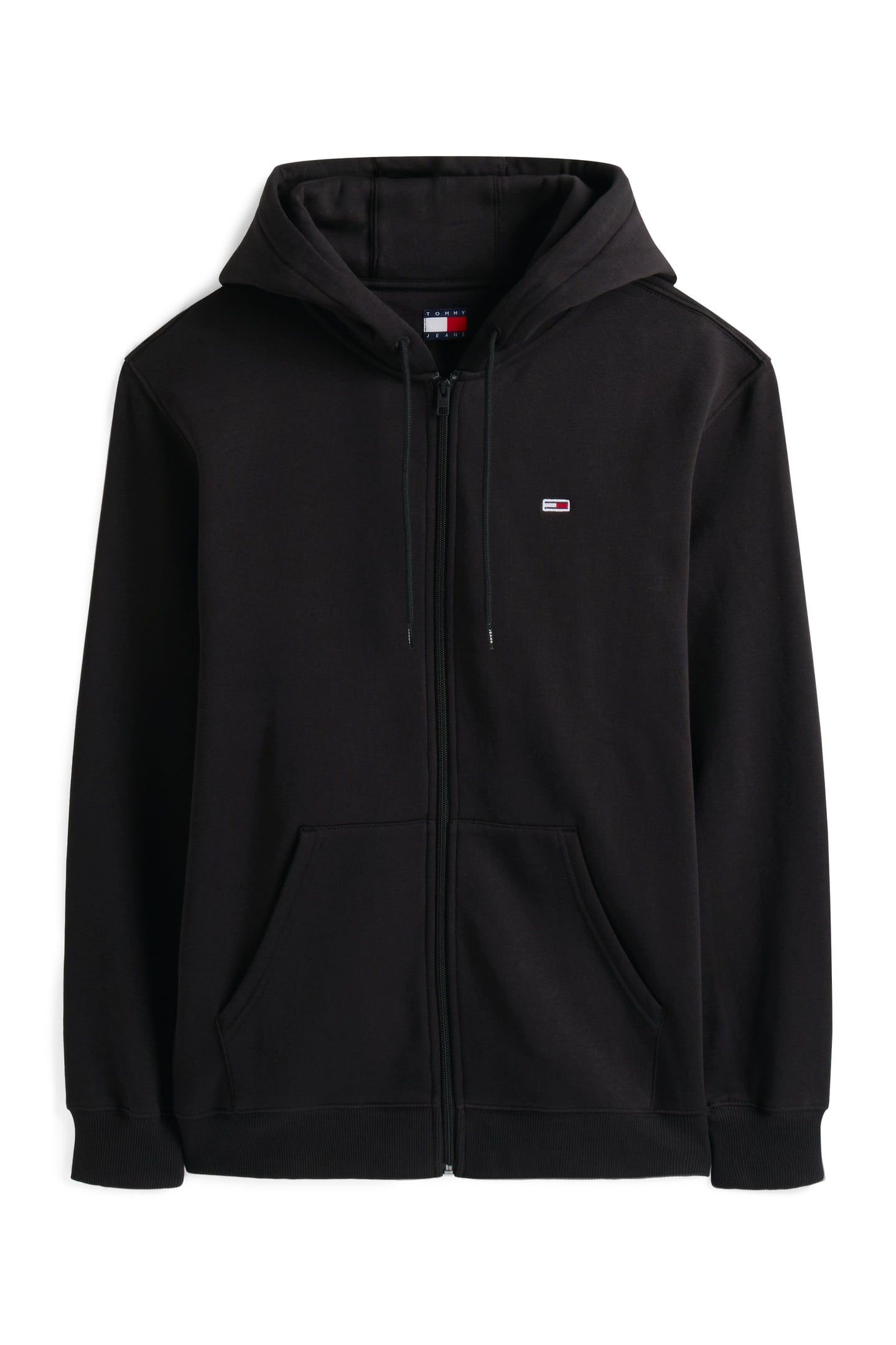TJM REG FLAG ZIP THRU BLACK 4