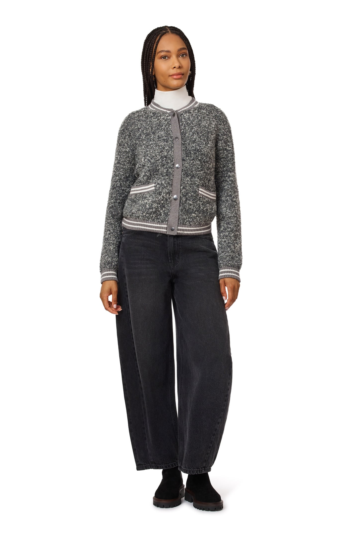 BOUCLE BOMBER JACKET THUNDERSTORM 1