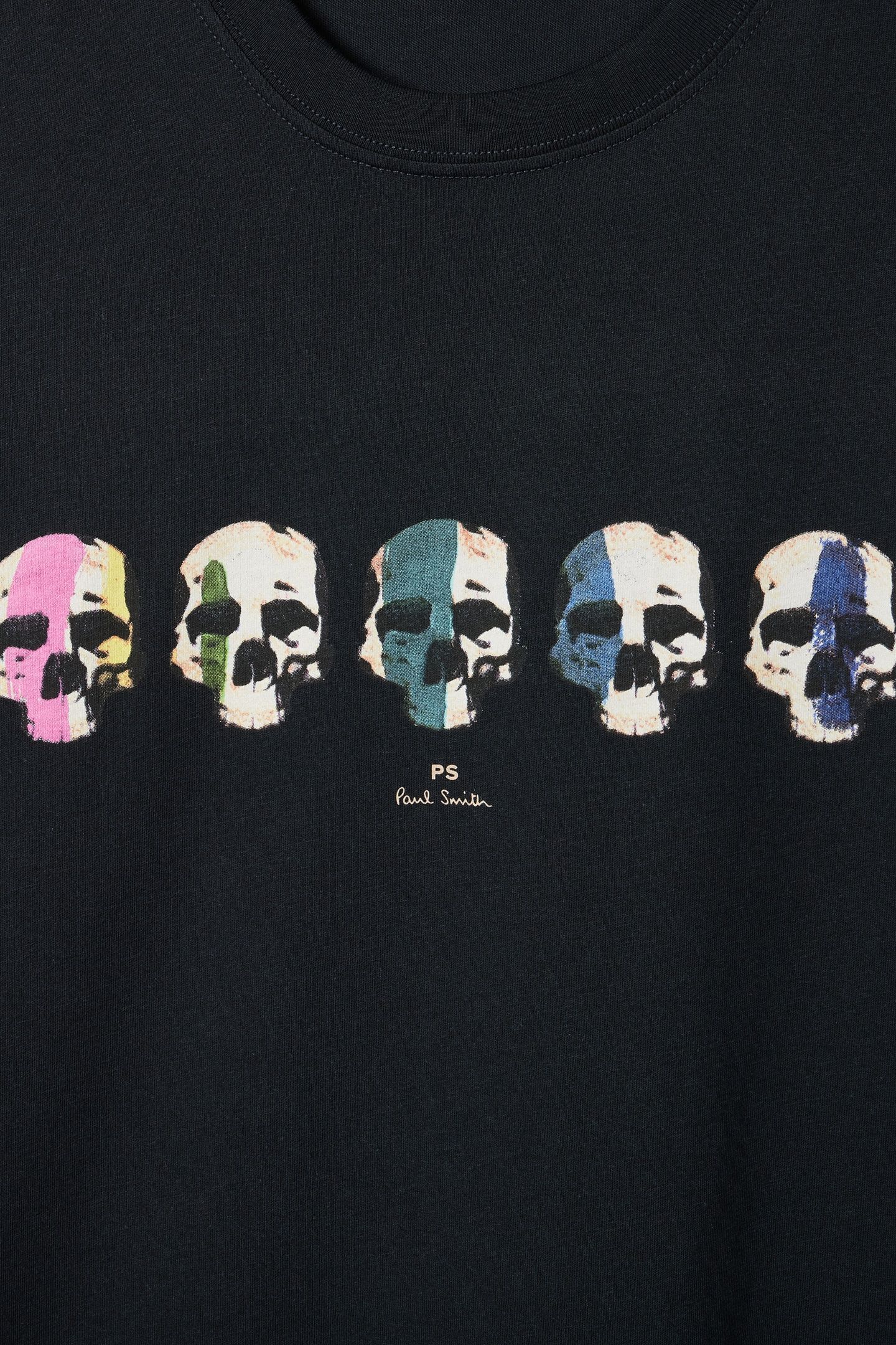 MENS SLIM FIT SS T SHIRT MULTI SKULL VERY DARK NAVY 5