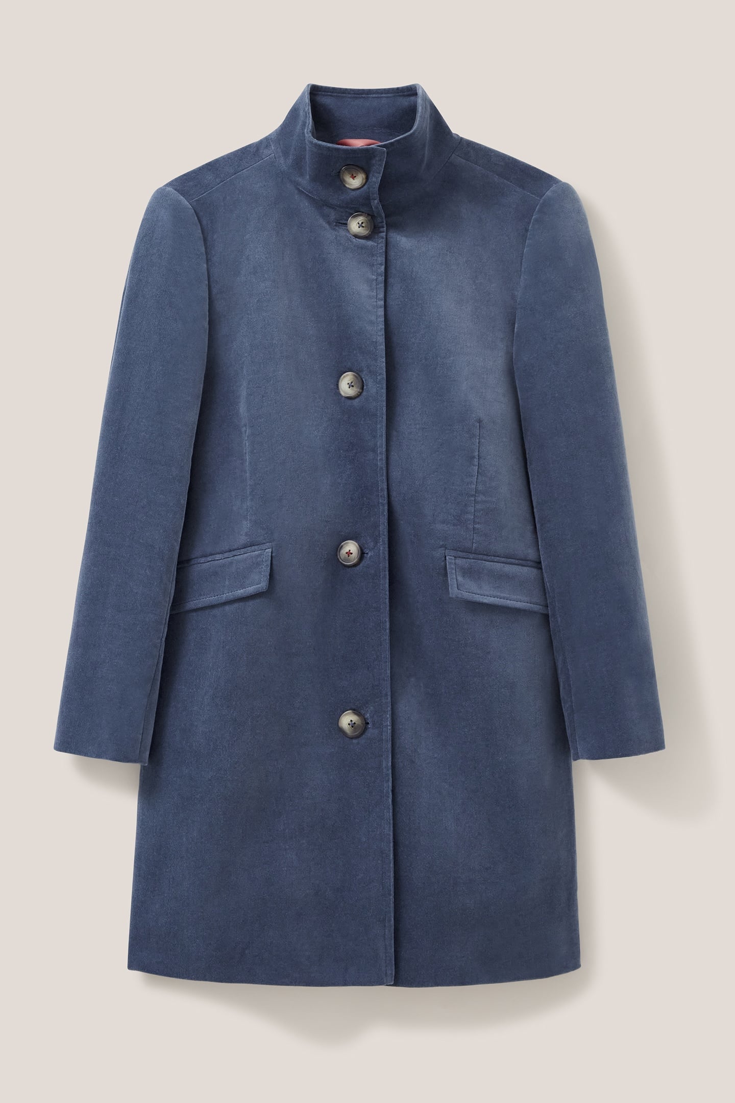 KARLA VELVET COAT DUSTY BLUE 4