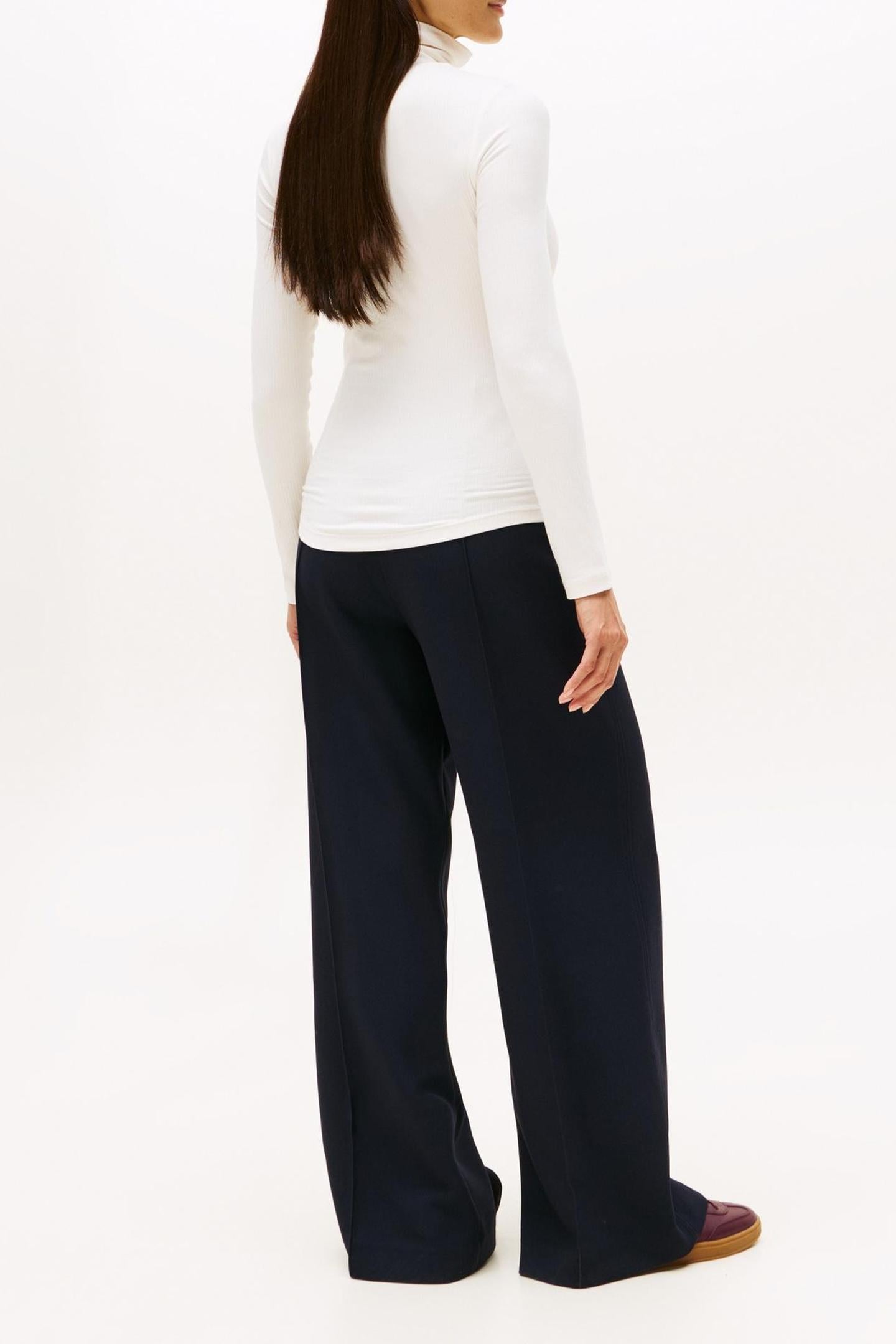 SLIM 5X2 RIB ROLL-NECK IVORY SILK 3