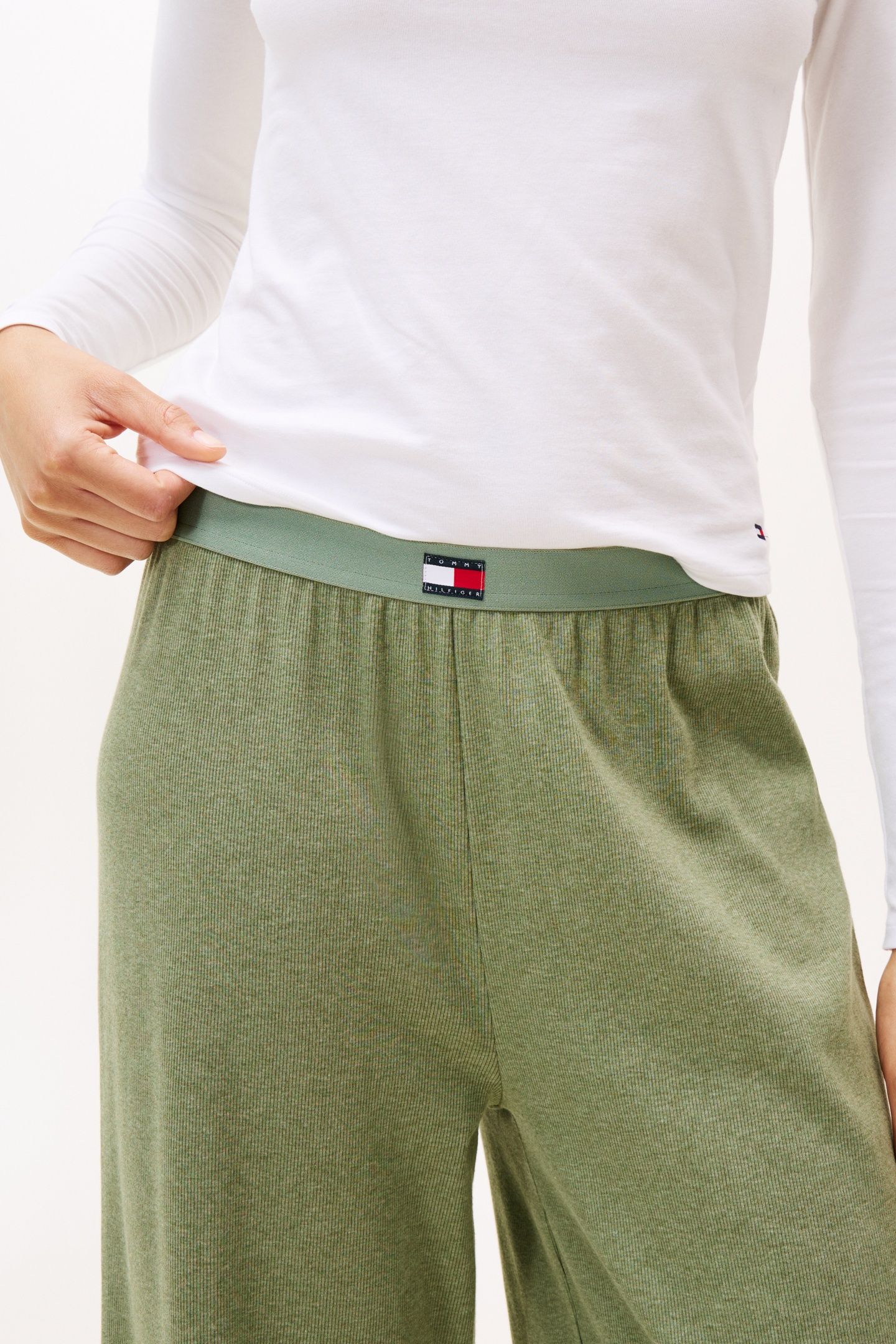 RIB PANTS KHAKI HEATHER 5
