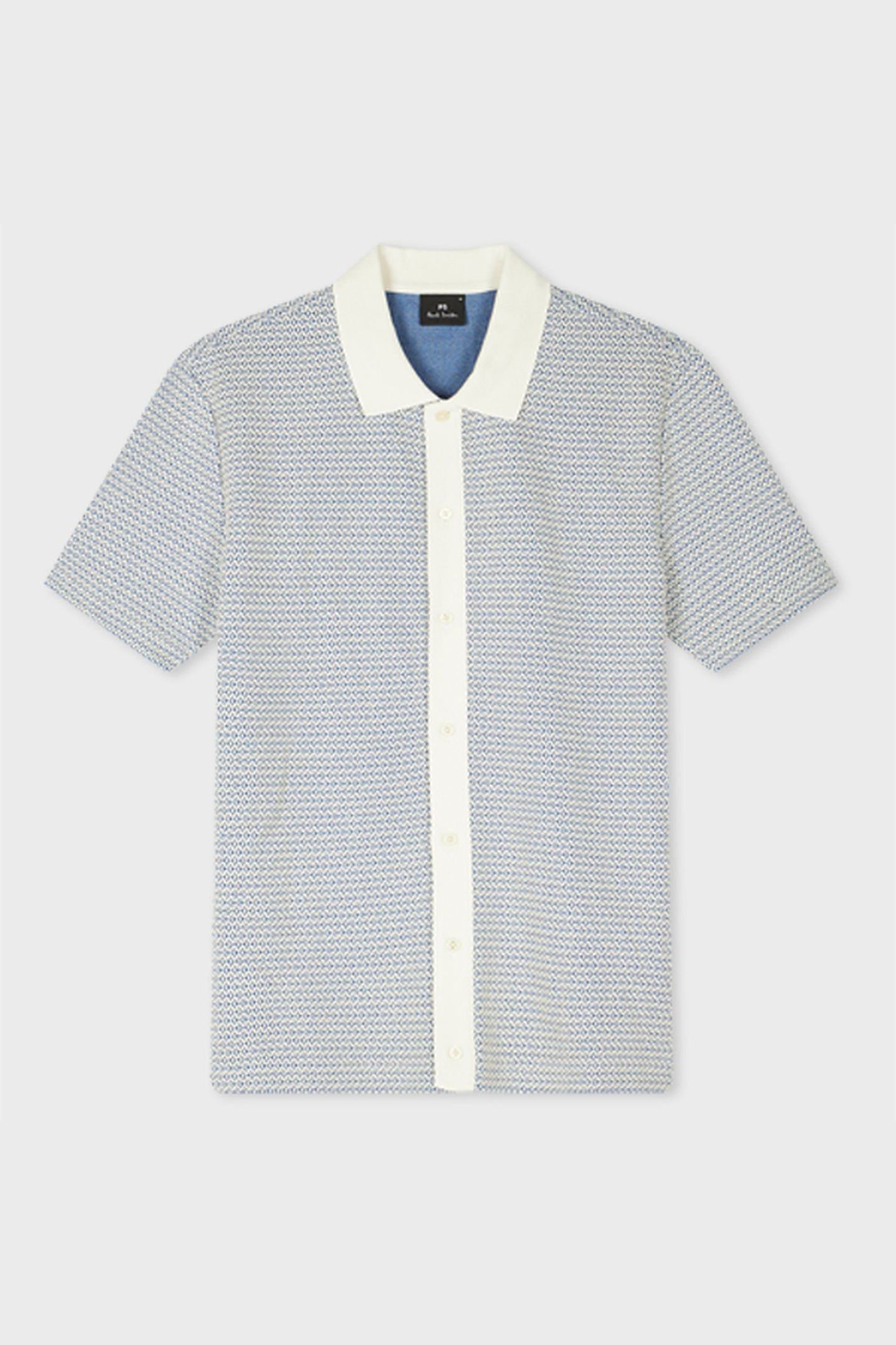 MENS SS POLO SHIRT BUTTON FRONT OFF WHITE 2
