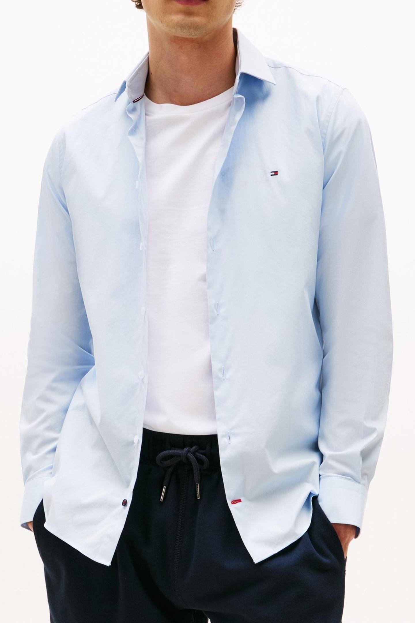 FLEX POPLIN SHIRT BREEZY BLUE 1
