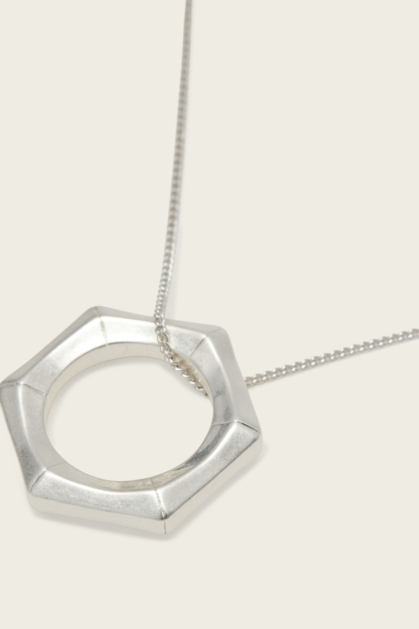 CLARA LRG NECKLACE WARM SILVER 4