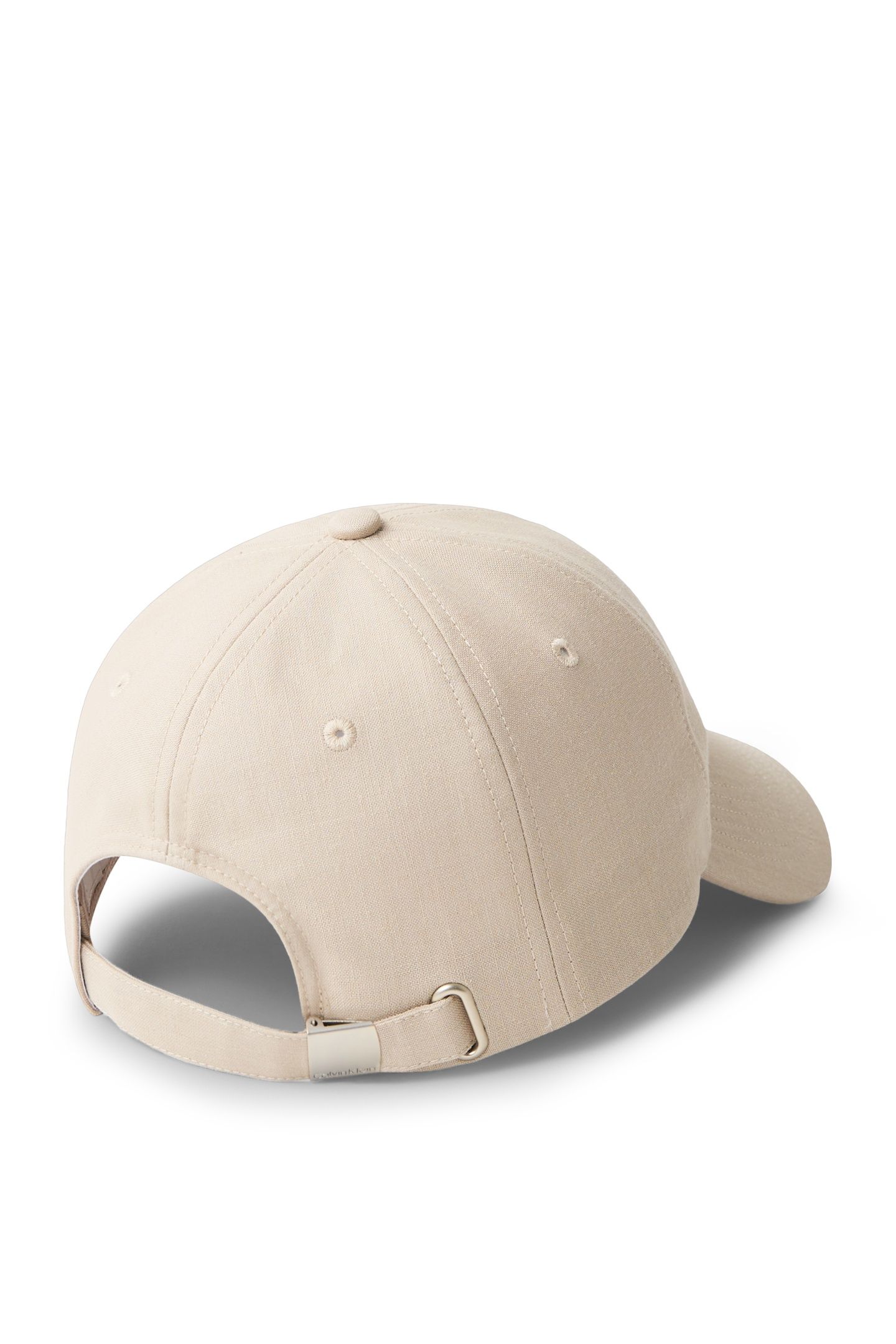 EMB LOGO LINEN BASEBALL CAP PLAZA TAUPE 2
