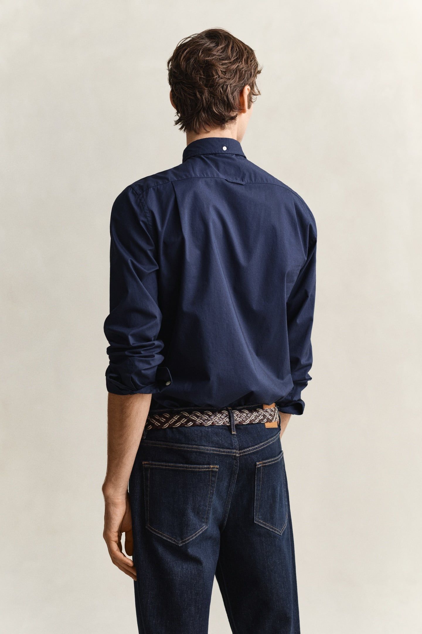 SLIM CLASSIC POPLIN SHIRT MARINE 3