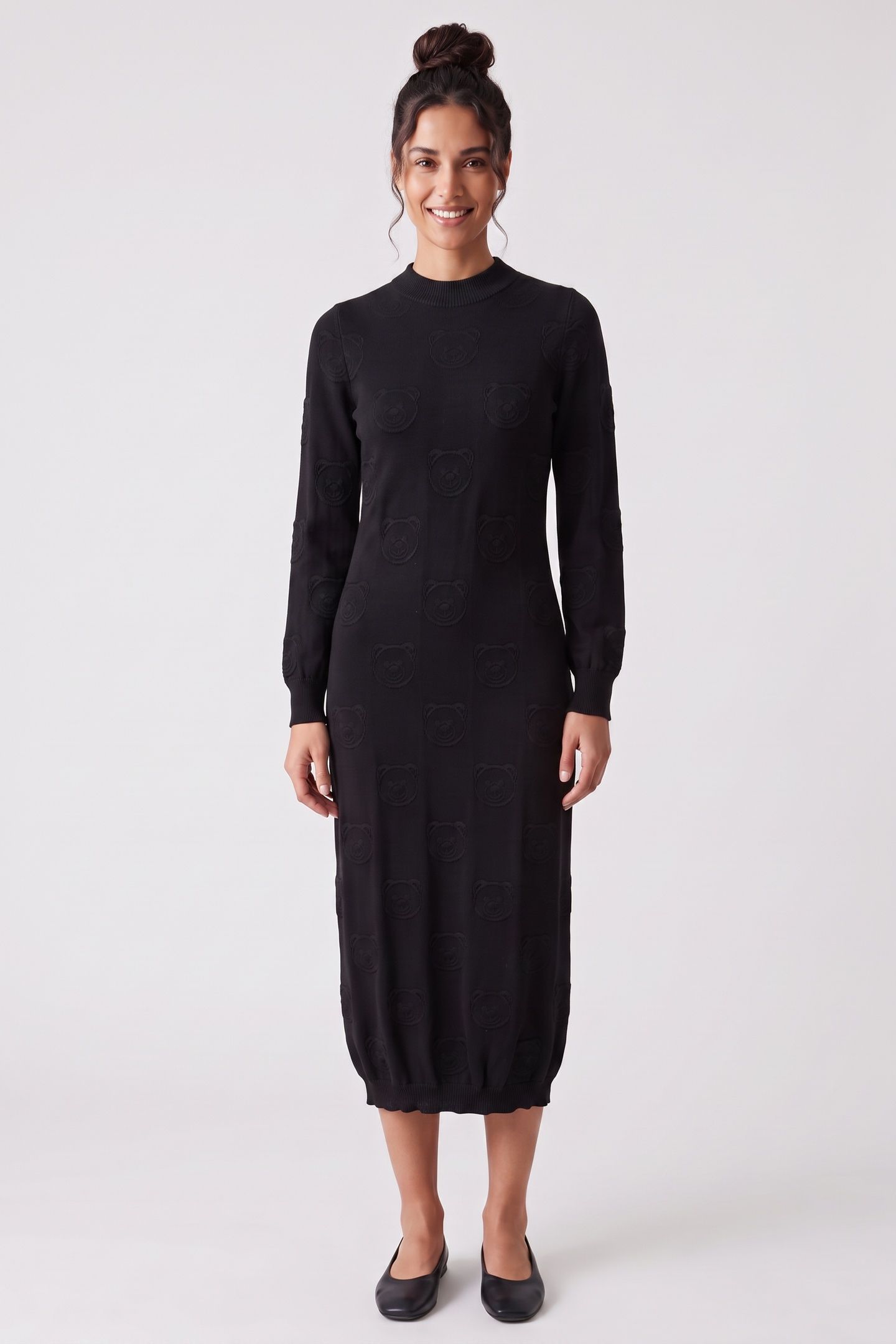 KNIT DRESS BLACK 1