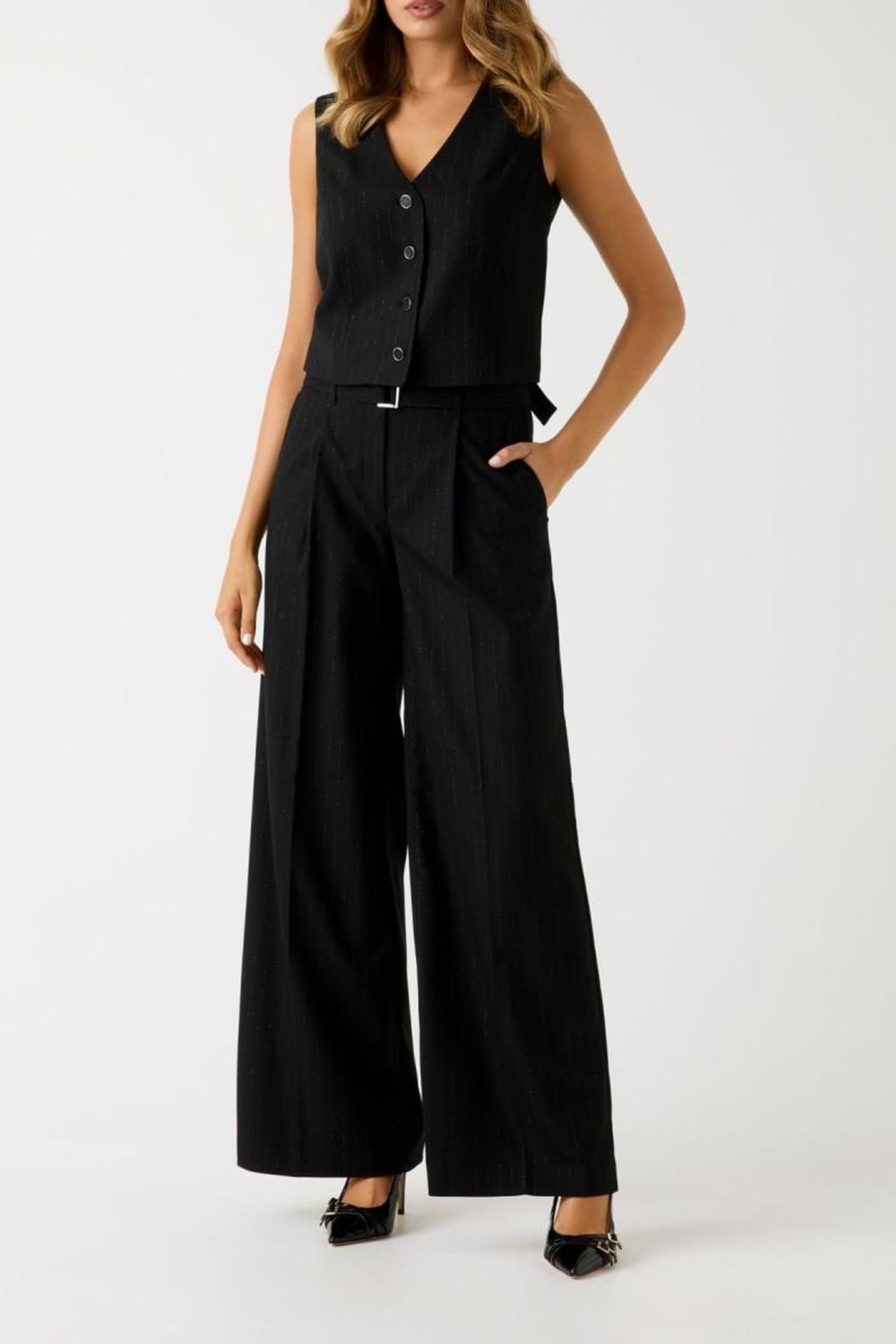 ZANITA PIN STRIPE RE BLACK AND SILVER PIN 3