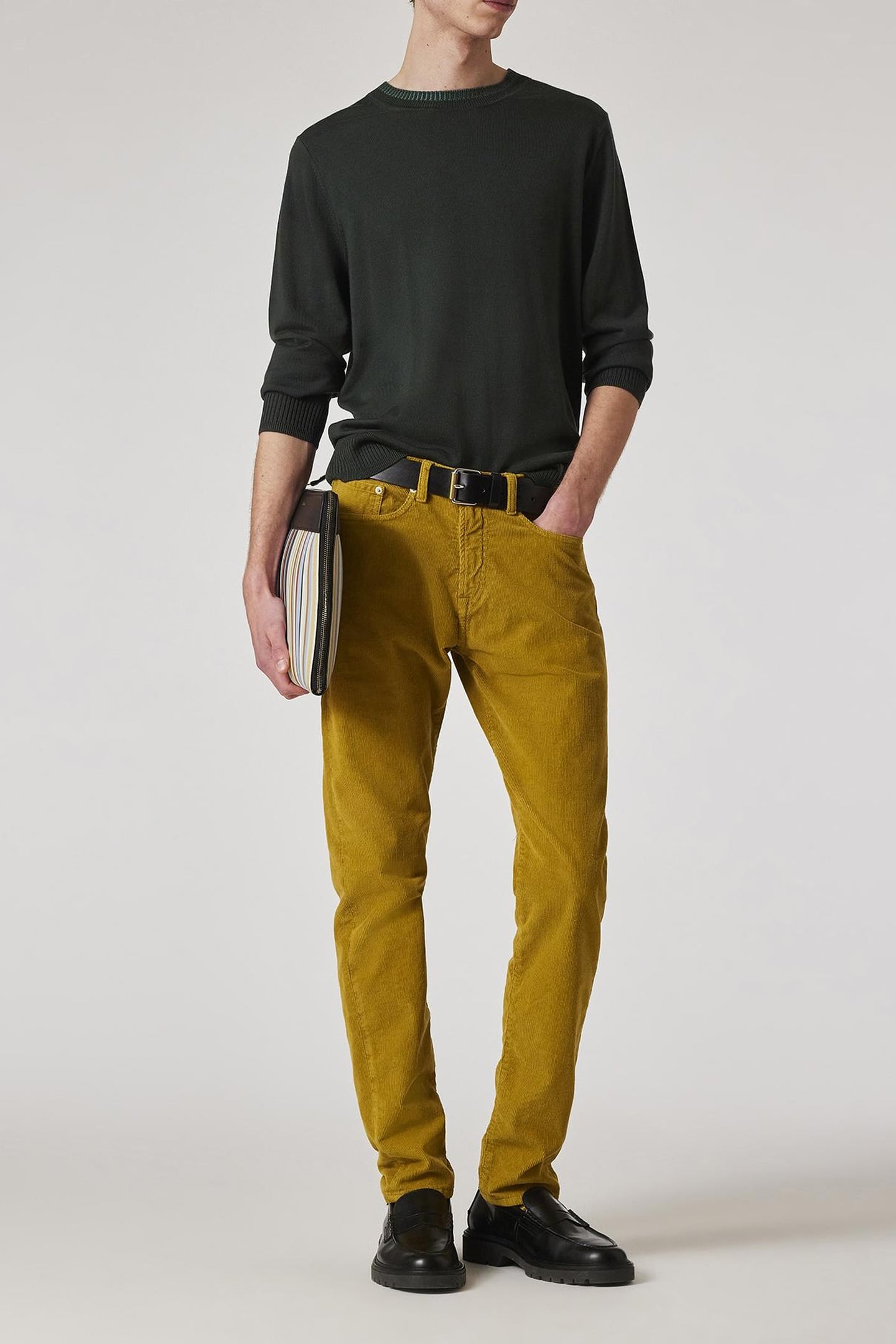 MENS TAPERED FIT JEAN OCHRE YELLOW 2