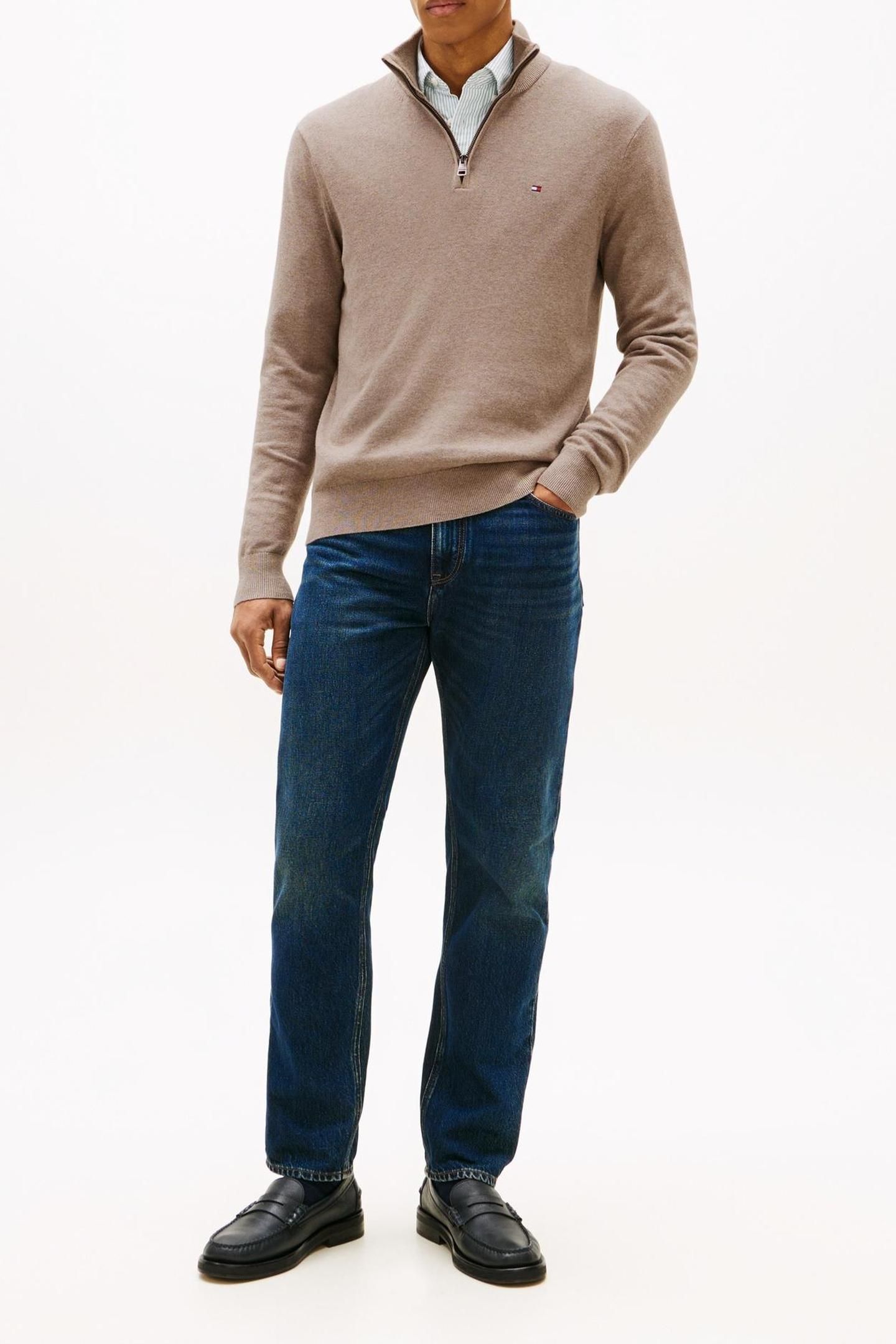 PIMA COTTON CASHMERE SWEATER COASTAL TAUPE HEATHER 3