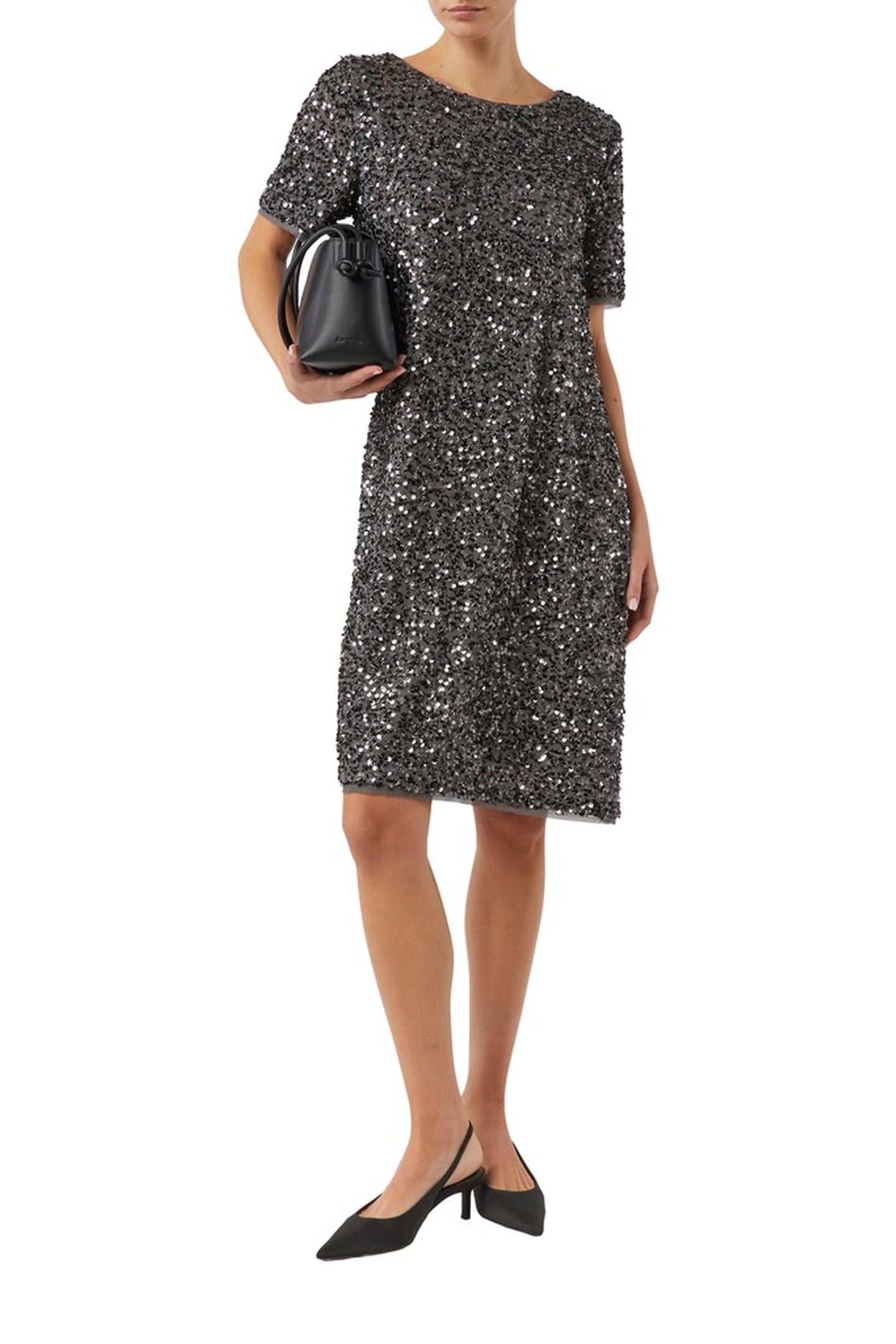 COMMA DRESSES GREY/BLACK 4