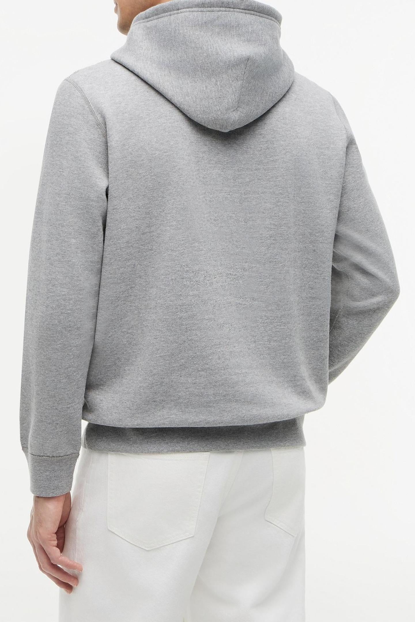 ESSENTIAL FLEECE HOODIE MEDIUM GREY HEATHER 2