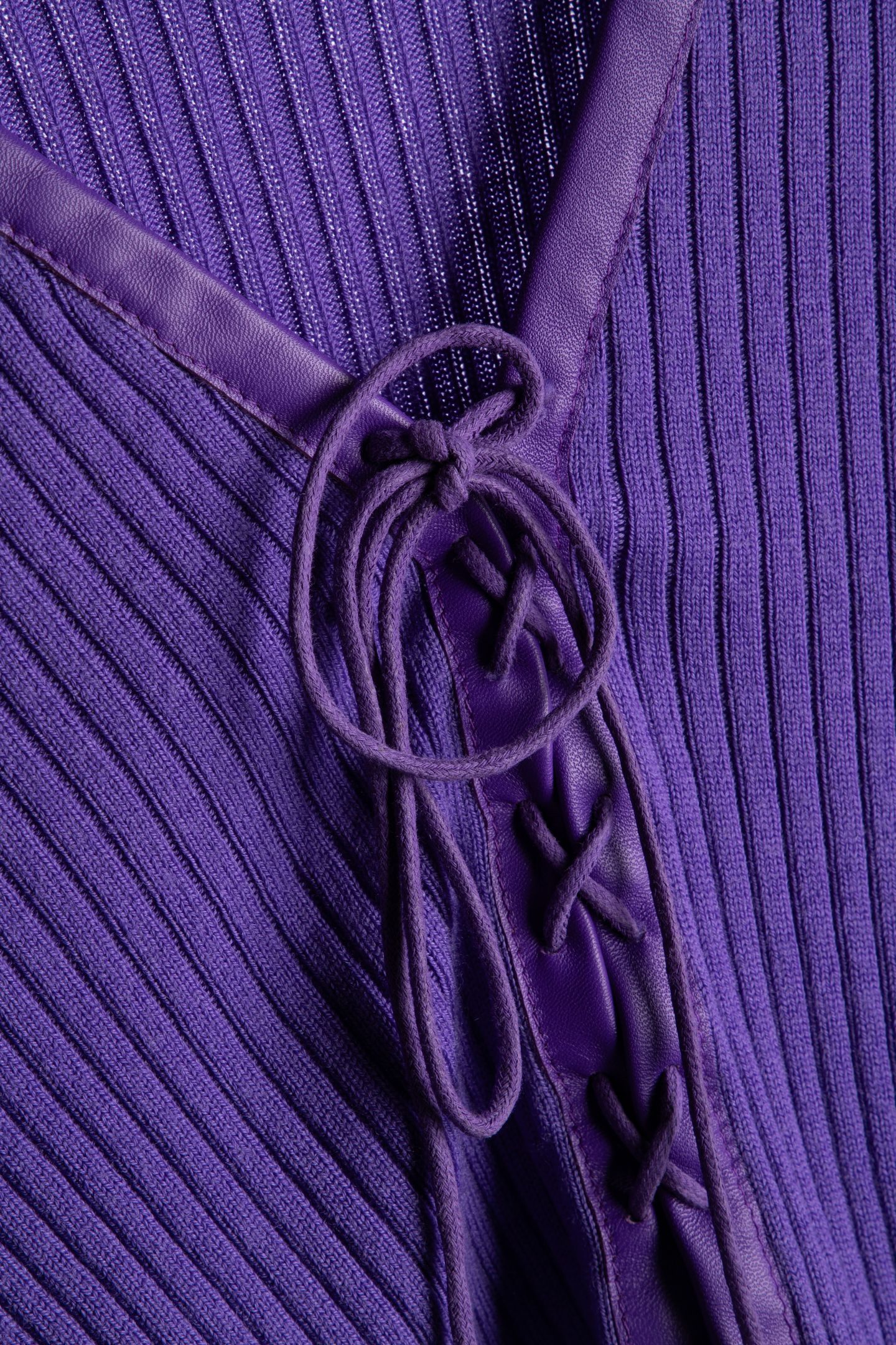 BONDAGE LACING WOOL CARDIGAN BLUE 4