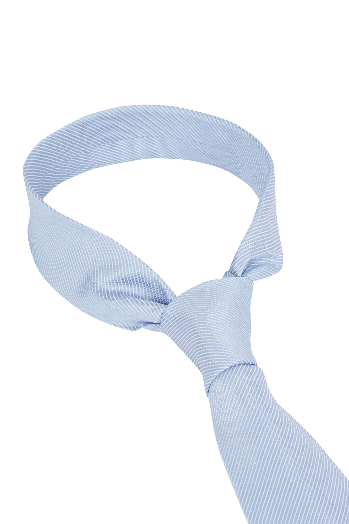 FINE STRIPE SILK TIE VISTA BLUE 3