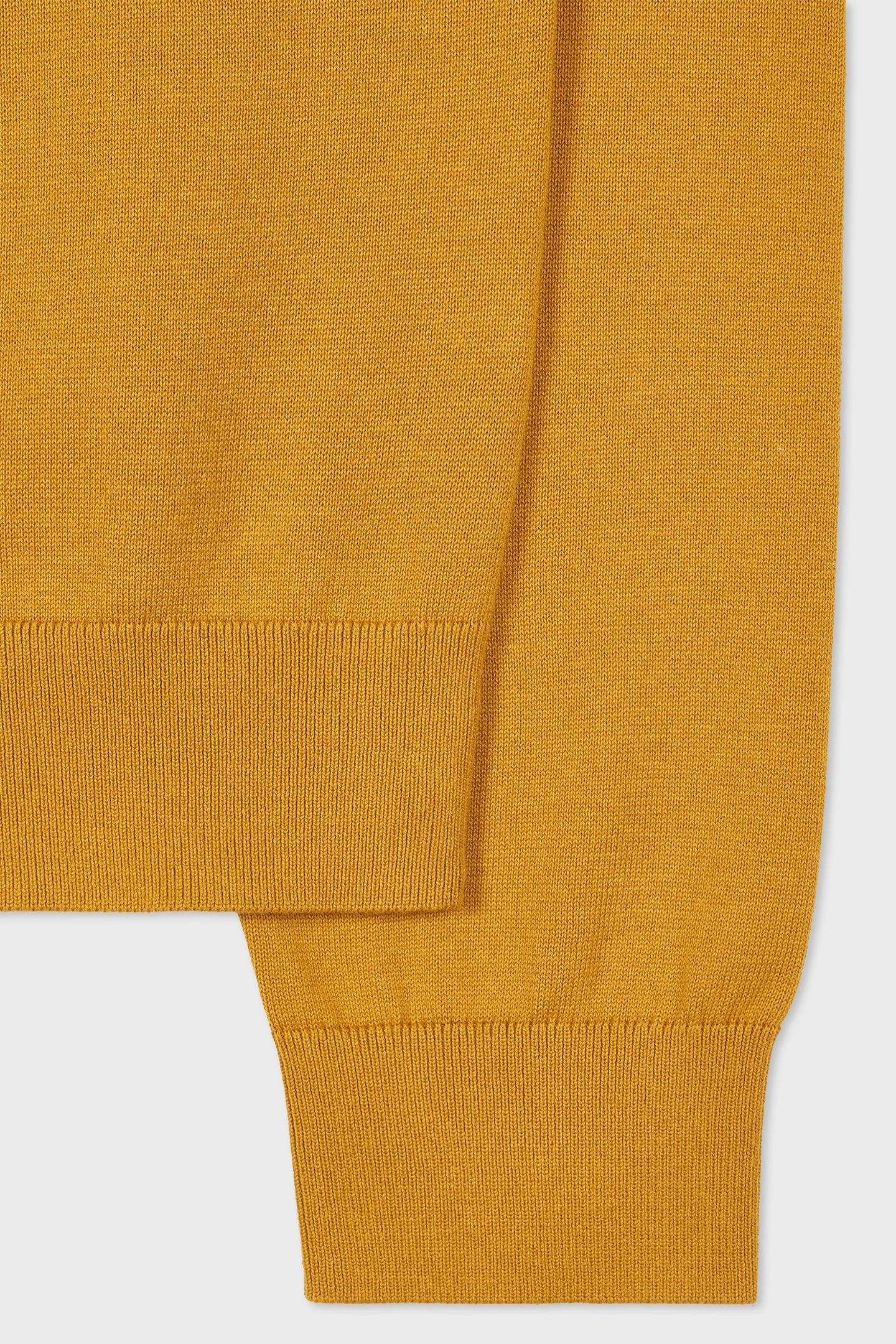 MENS SWEATER CREW NECK ZEB BAD OCHRE YELLOW 5