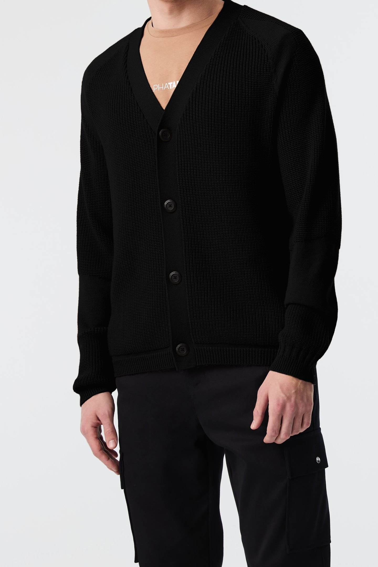 FARPO V1.Y9.02 CARDIGAN BLACK 1