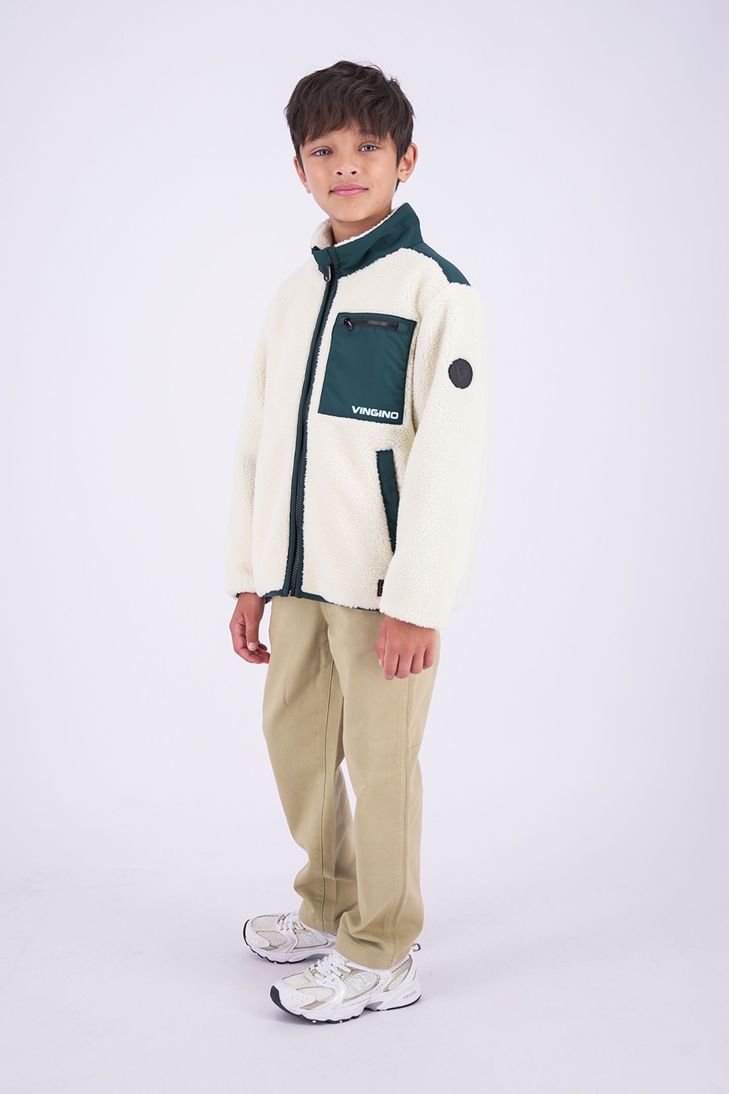 BOYS TEECE JACKET OUTDOOR DARK GREEN 1