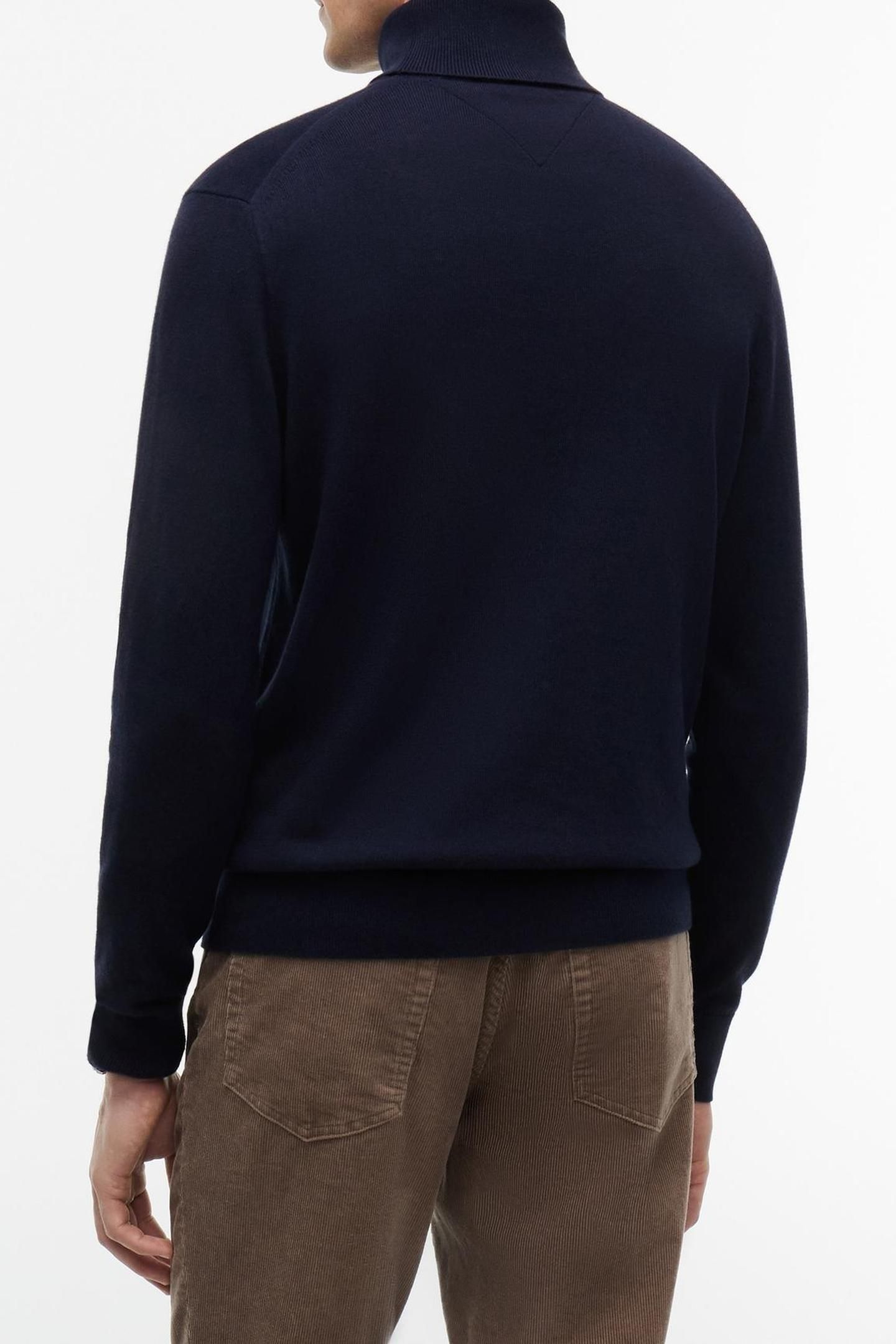 PIMA COTTON CASHMERE SWEATER NAVY BLUE 2