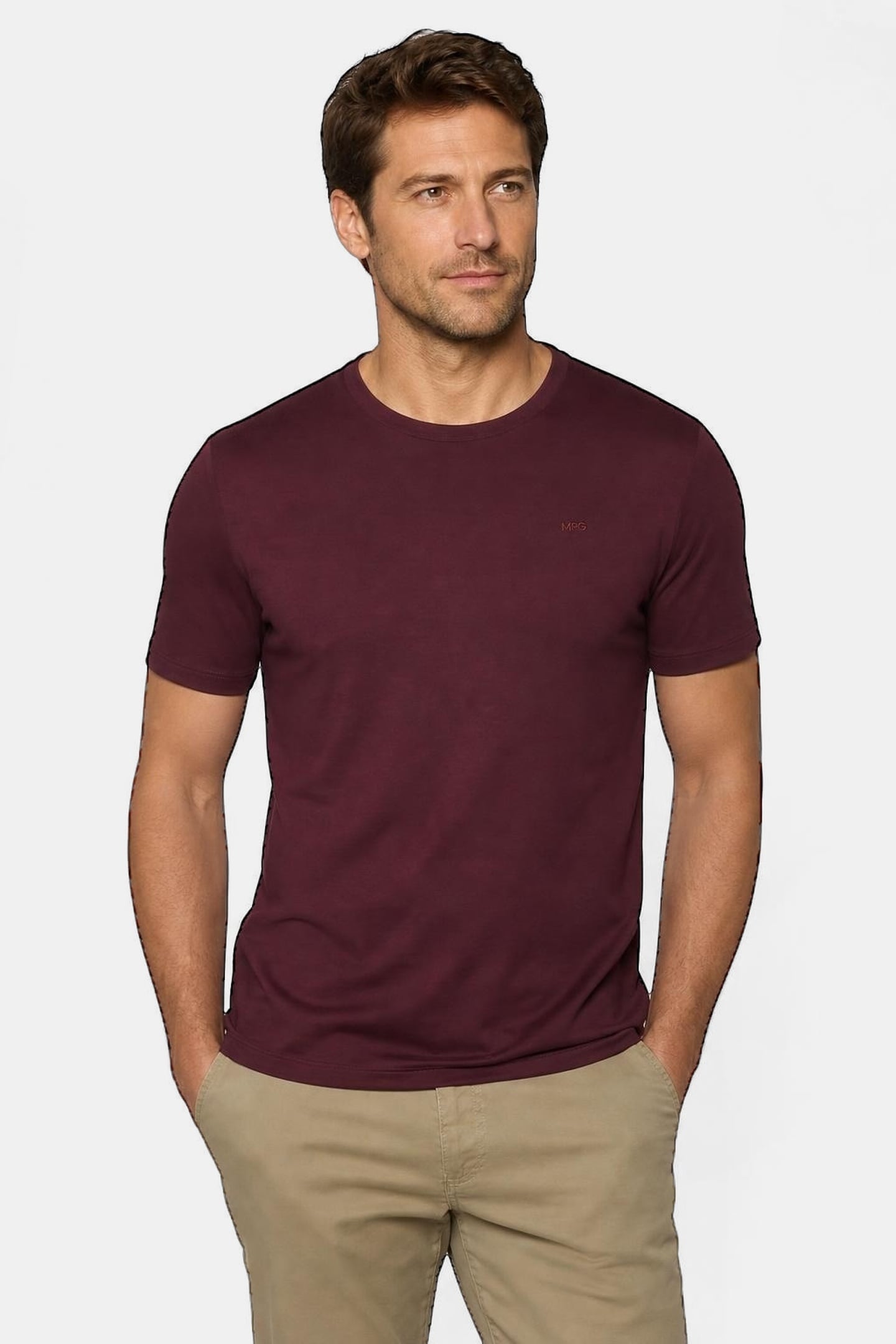 INTERLOCK T-SHIRT BURGUNDY 2