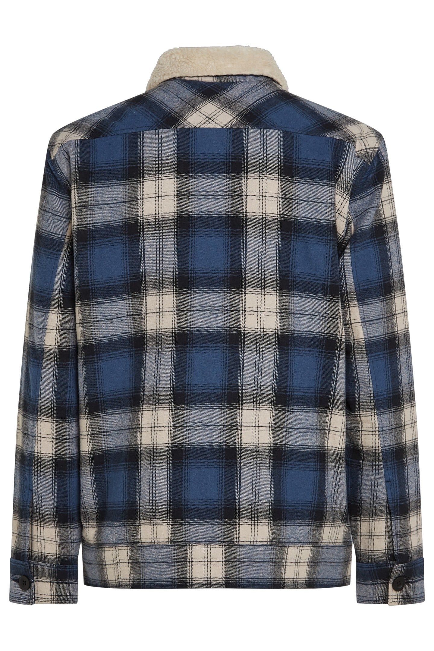 O'RIGINALS FLEECE LINED JACKET MOZART BLUE CHECK 5