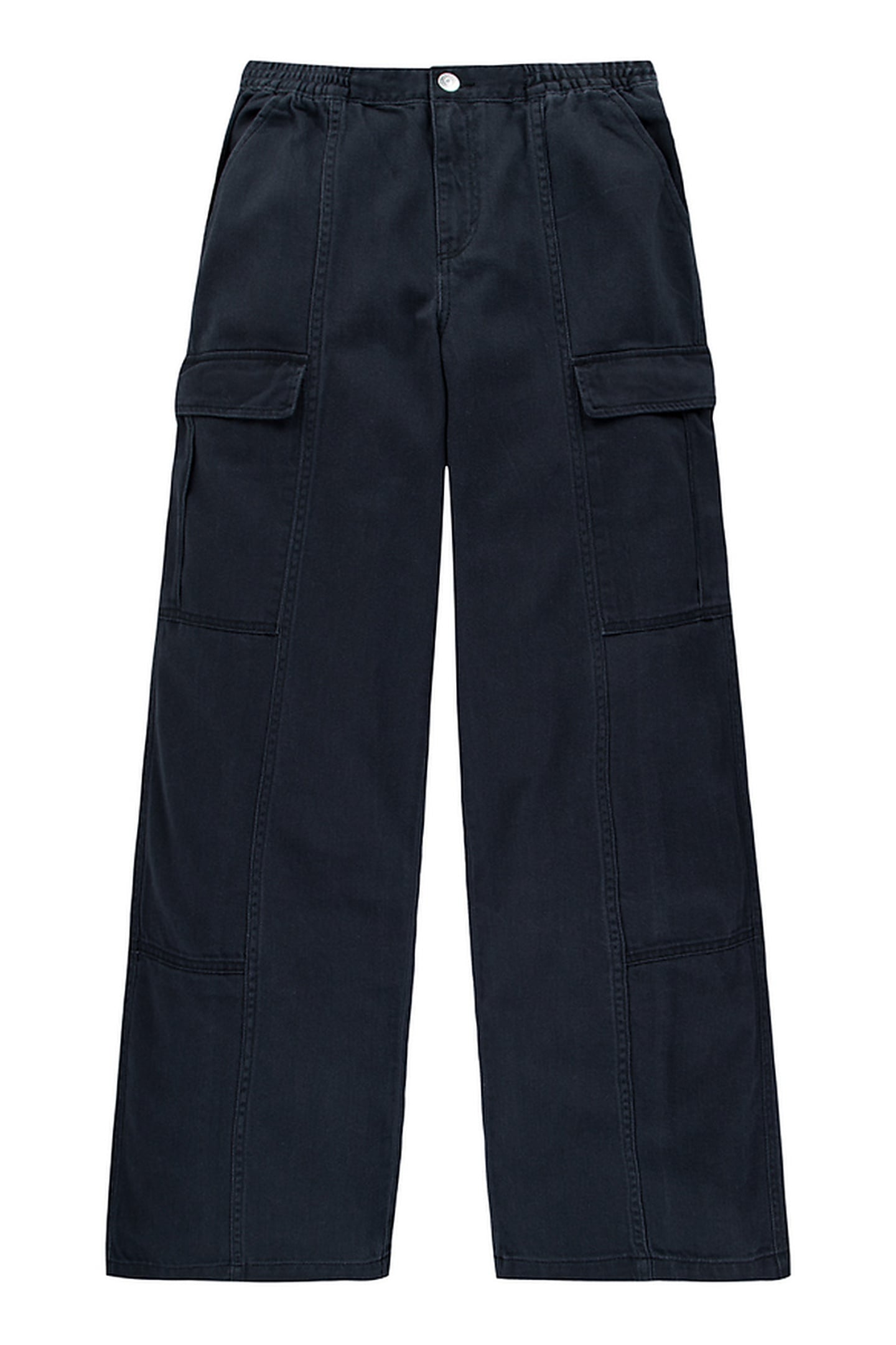 GIRLS TWILL '94 BAGGY WIDE LEG JET BLACK 1