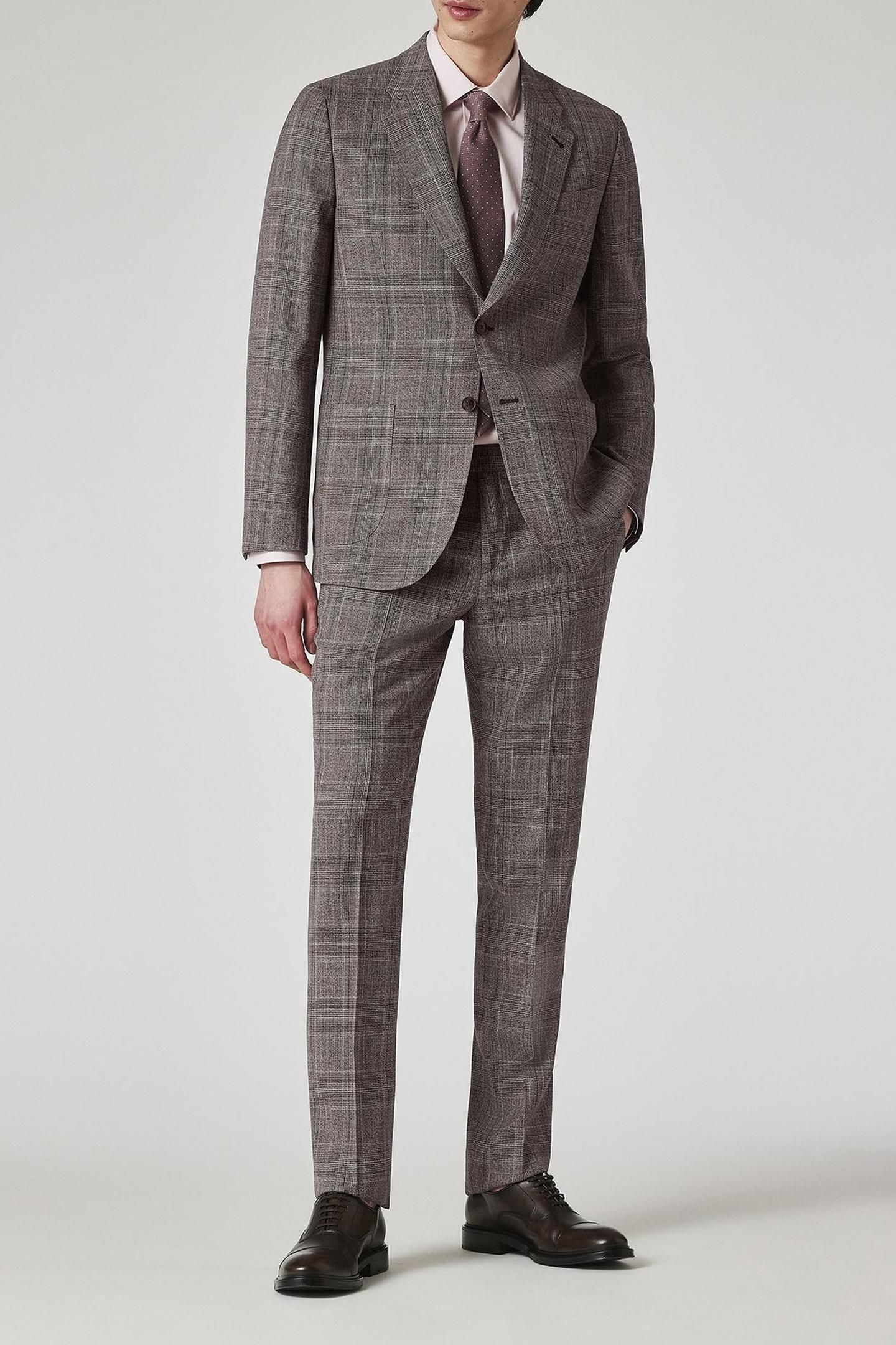 MENS SLIM FIT TROUSER GREY BEIGE 2