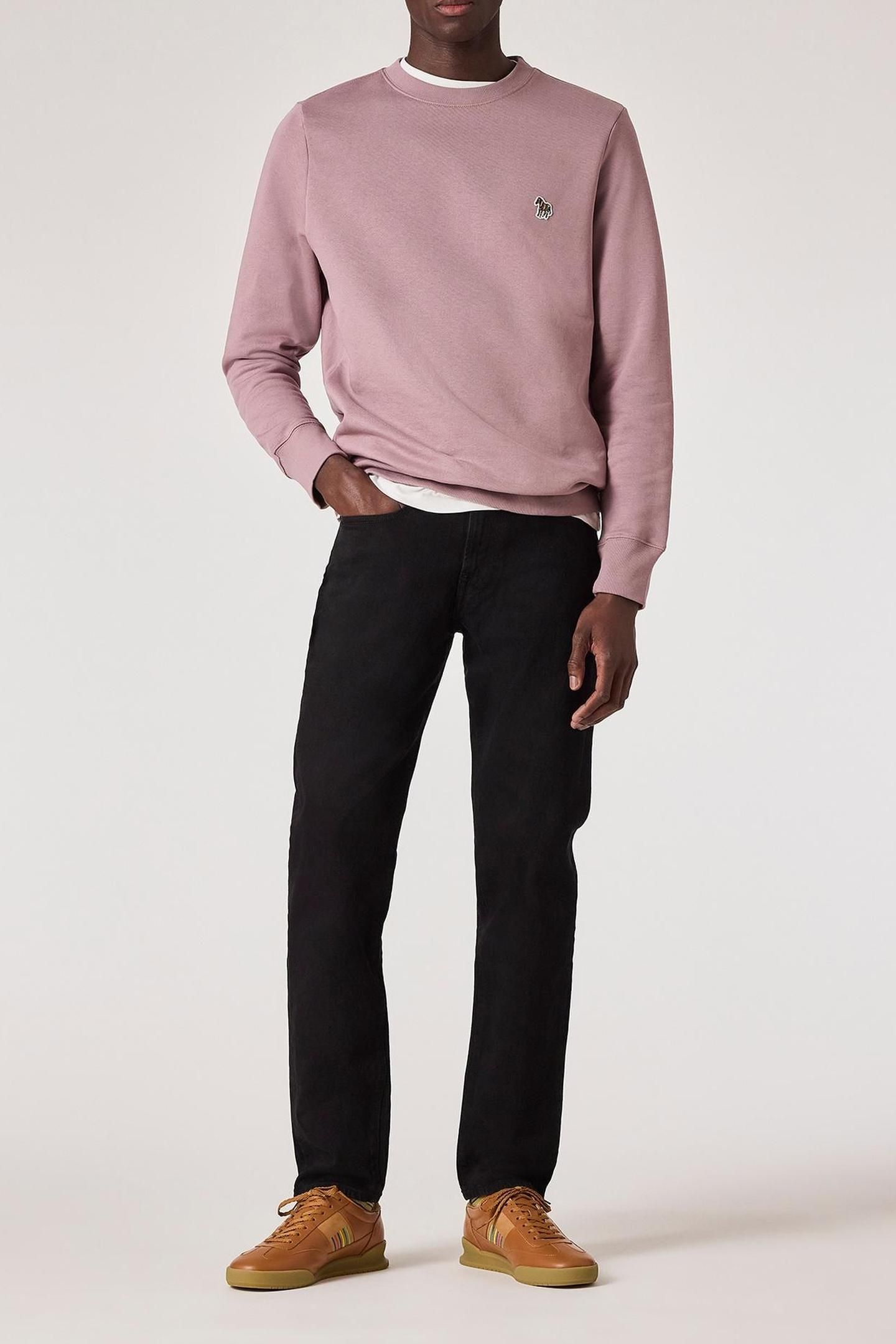 MENS REG FIT SWEATSHIRT ZEBRA MAUVE 2