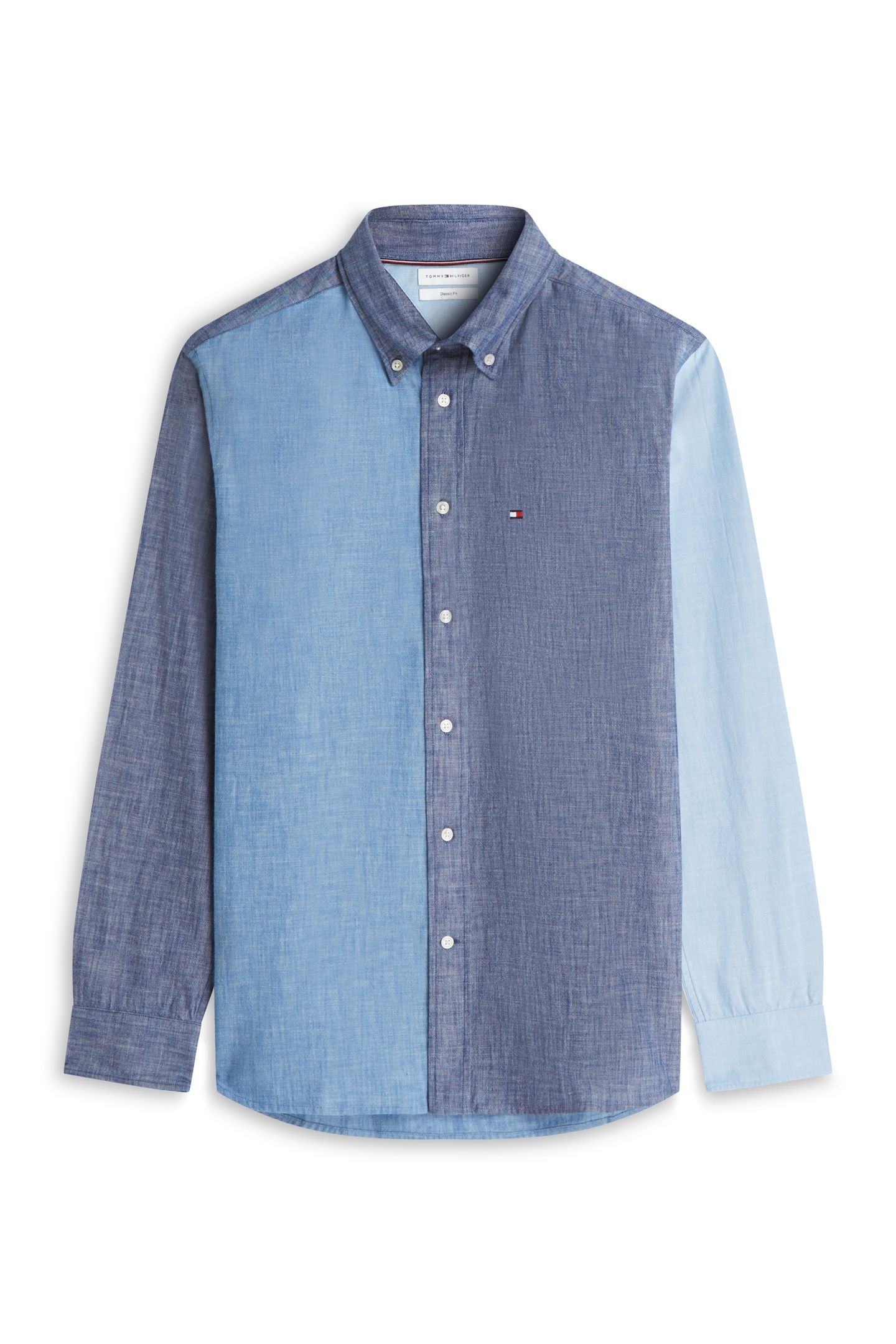 CHAMBRAY BLOCKING MID BLUE/CHECK 4
