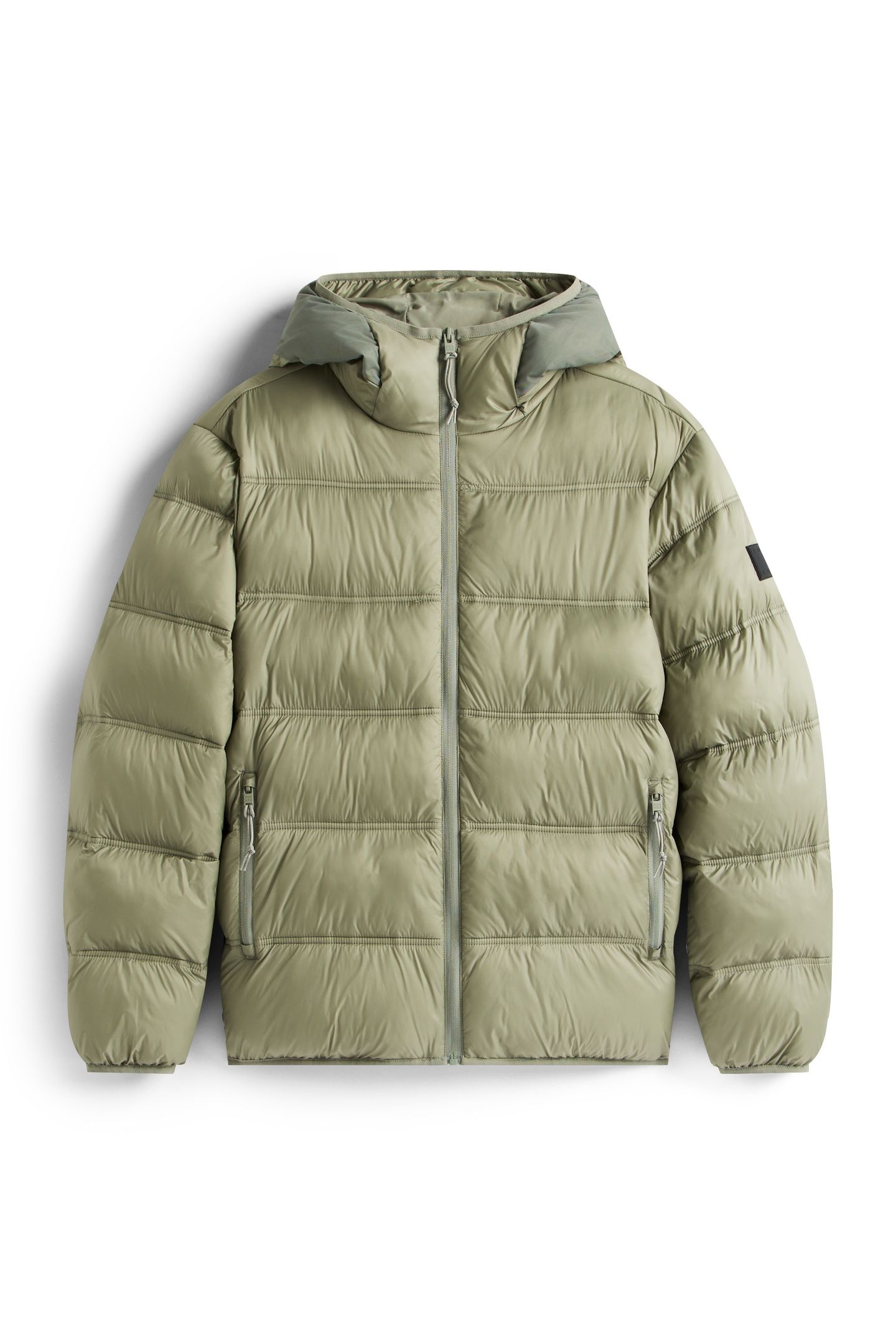 TJM HOODED LOGO PUFFER UTILITY SAGE 4