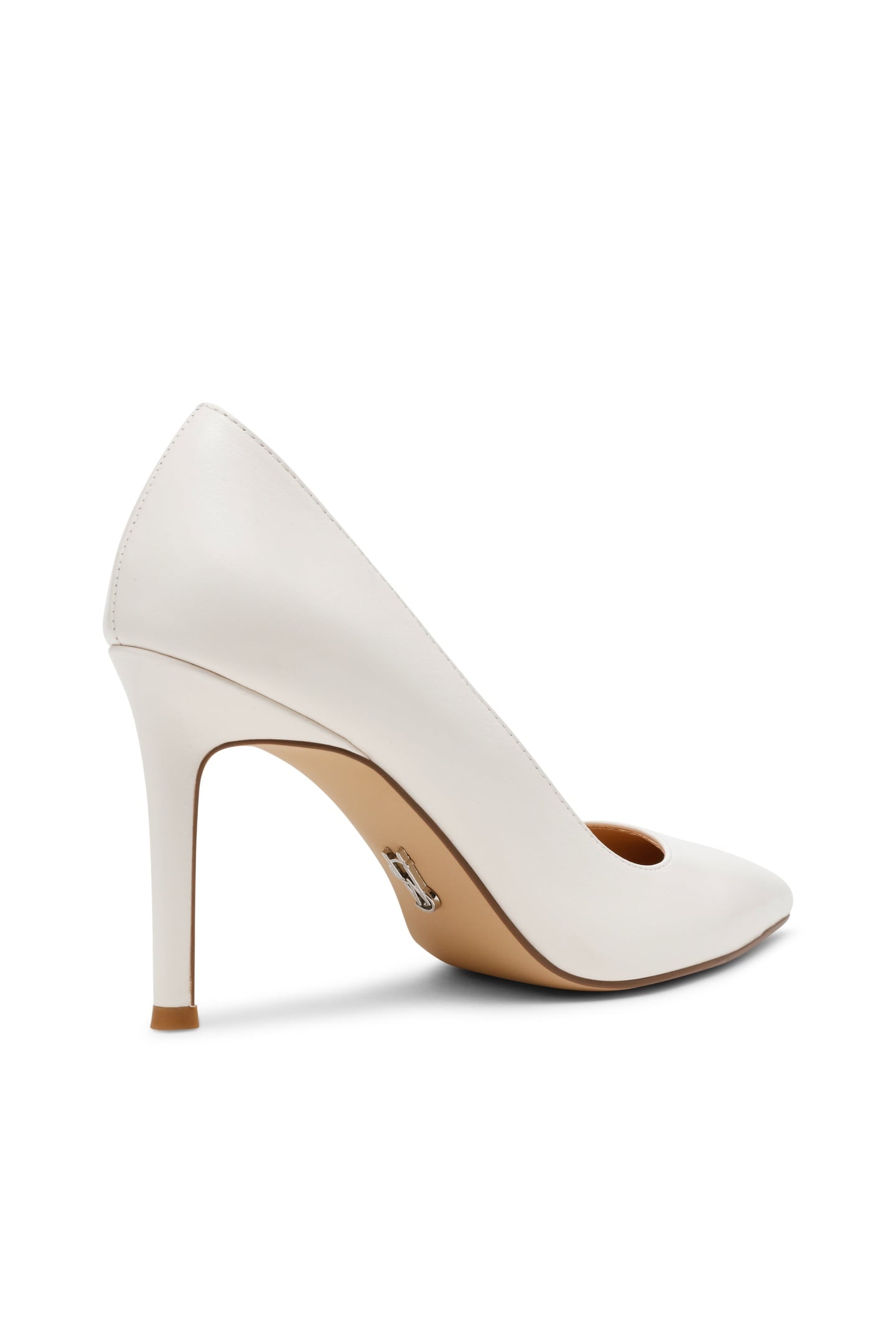 SECURED PUMPS WHITE LEATHER 3