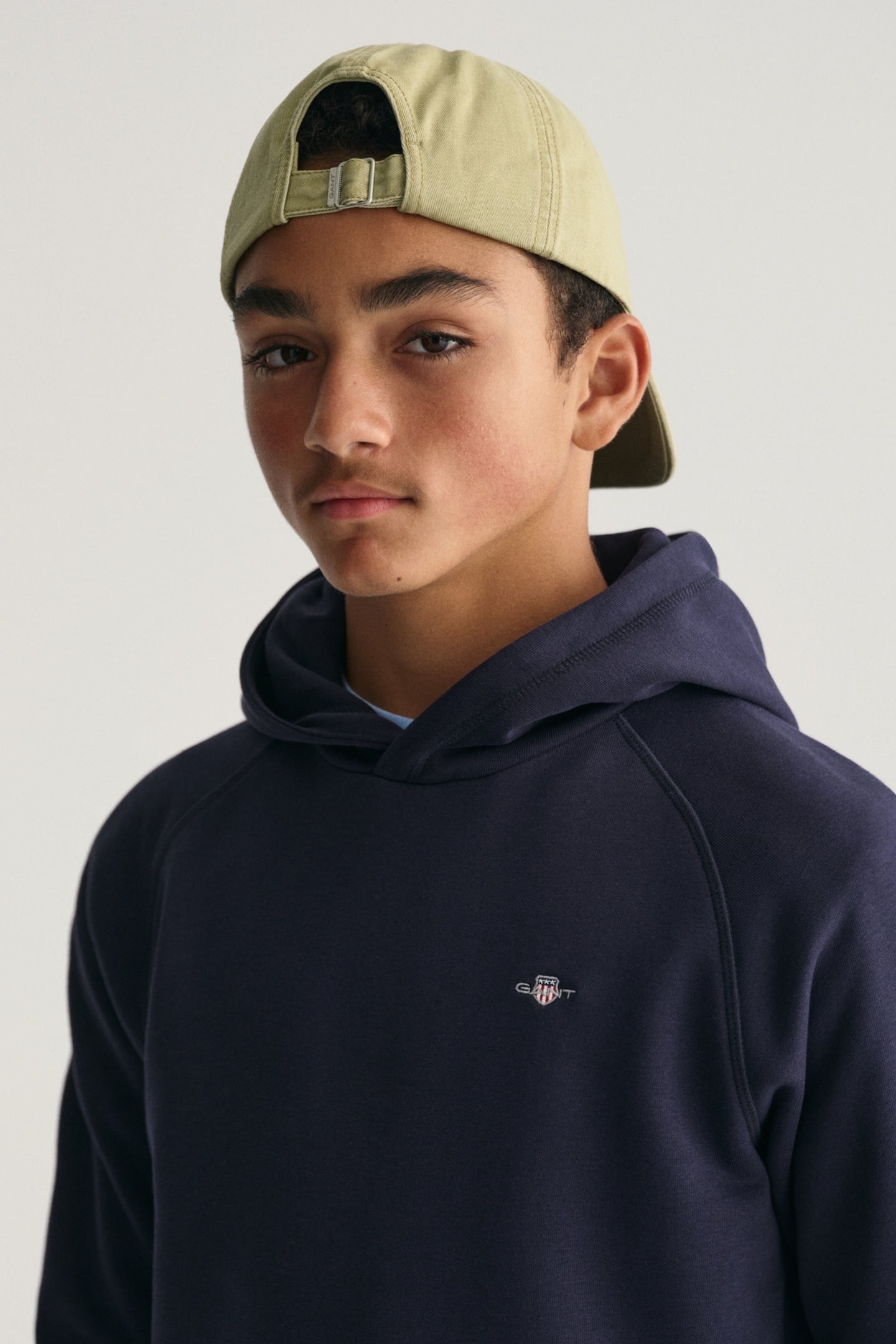 TEEN UNISEX SHIELD HOODIE EVENING BLUE 5