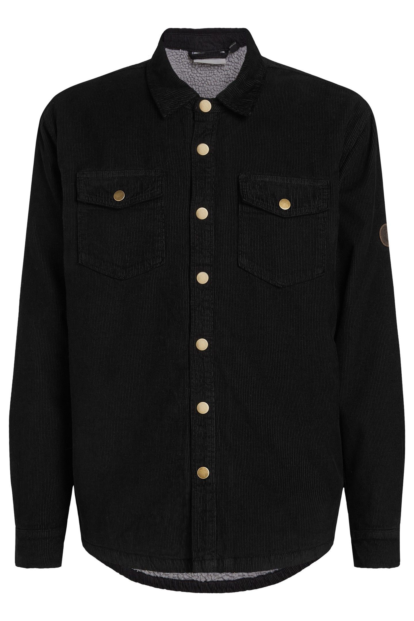 O'RIGINALS CORDUROY FLEECE LINED OVERSHIRT BLACK OUT 1