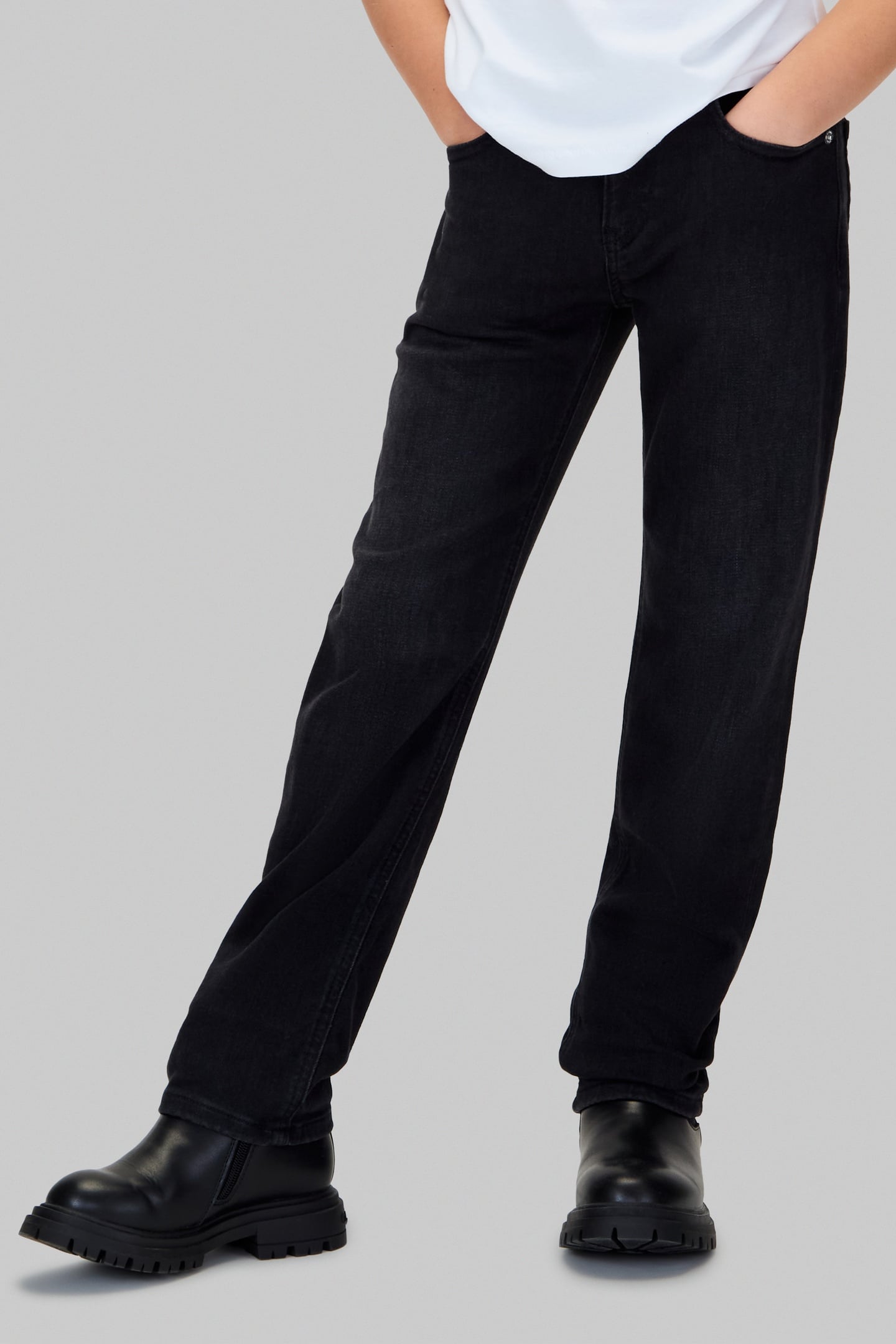 BOYS REGULAR STRAIGHT WASHED BLACK 4