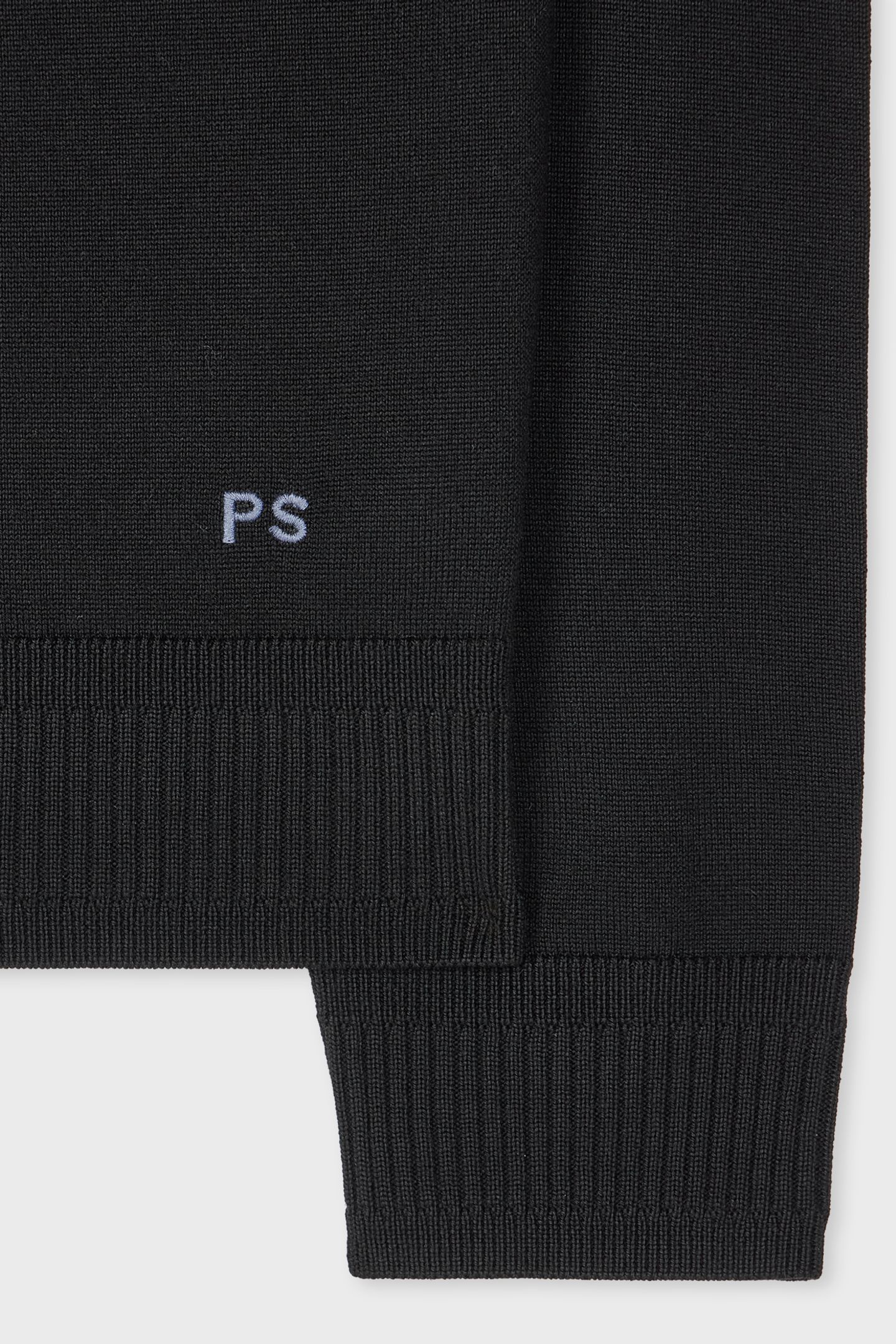 MENS SWEATER ZIP NECK BLACK 7