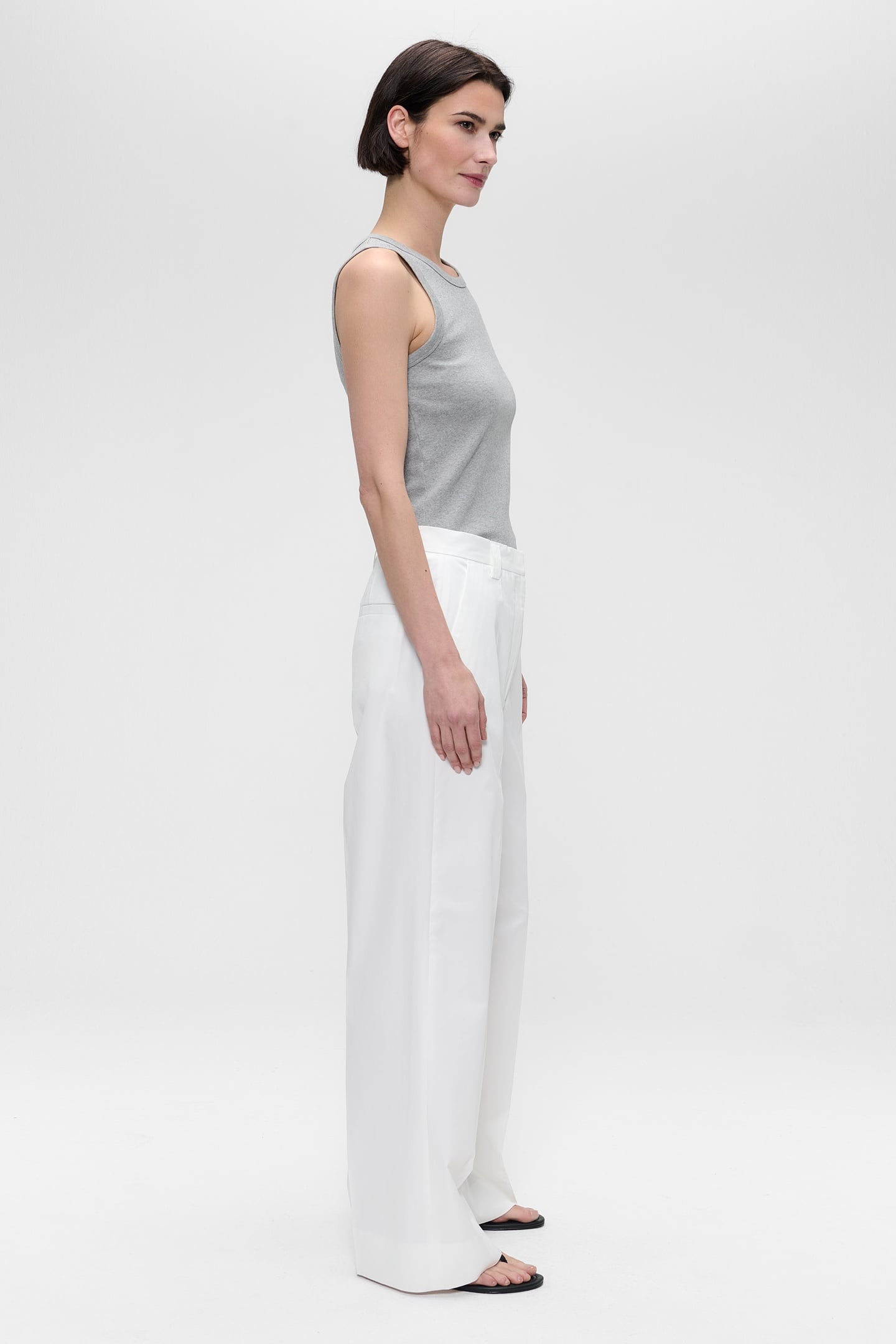 COTTON GARBARDINE KAY PANTS OFF WHITE 3