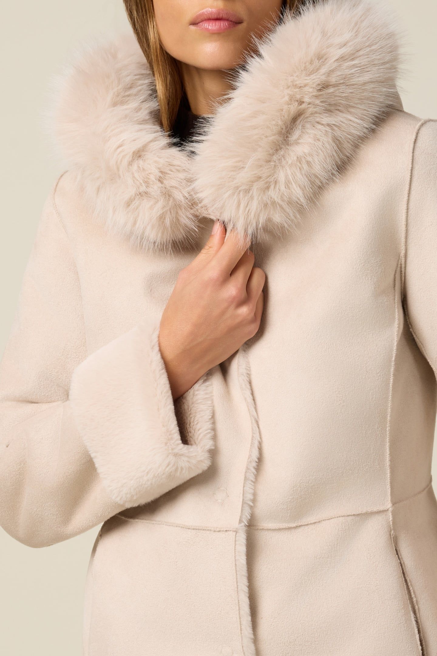 SOFT FABRIC COAT BEIGE 5
