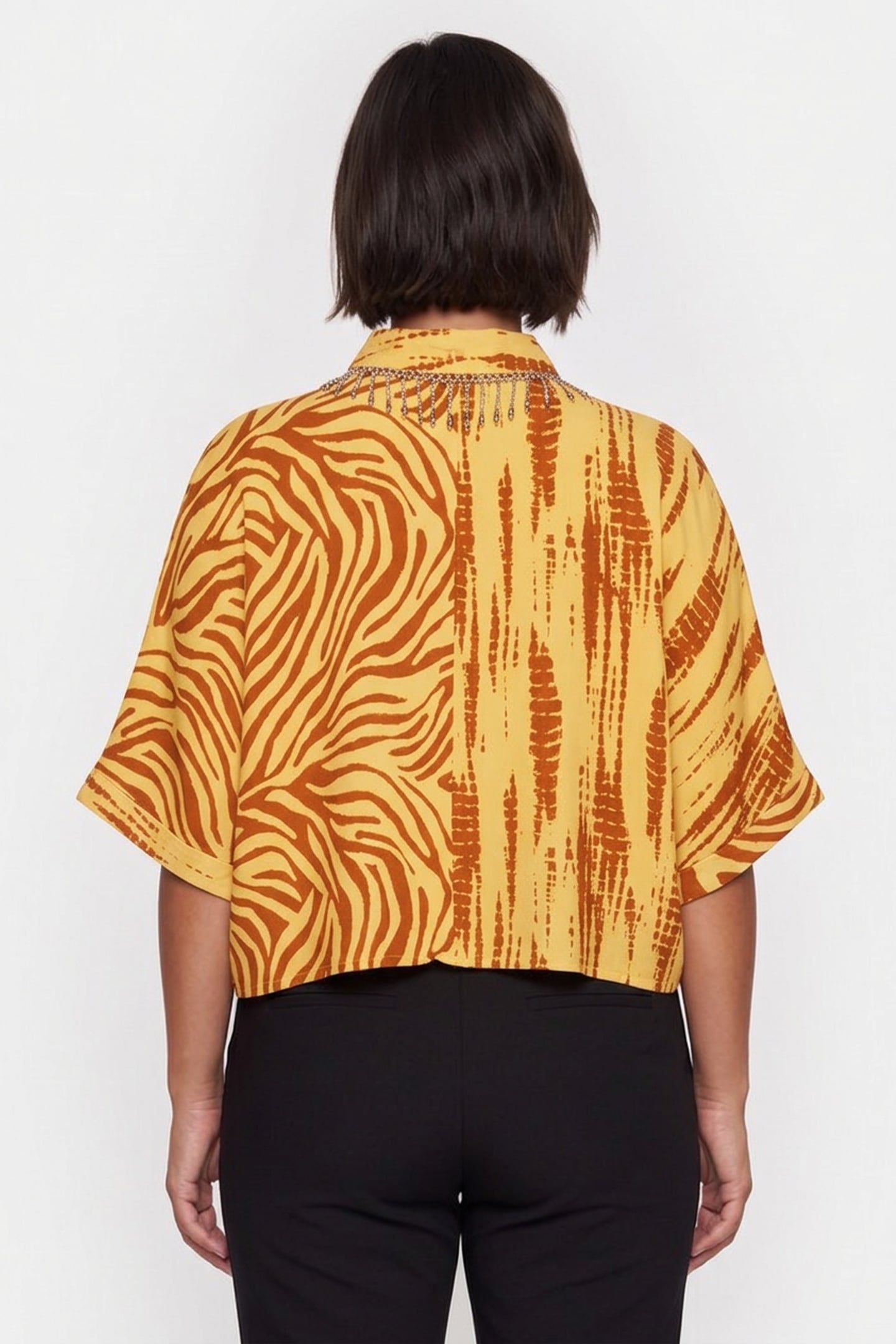 ESCONDIDA SUNSET TOP ORANGE ZEBRA PRINT 4