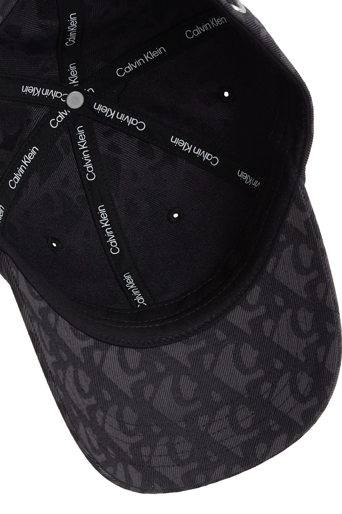 LOGO JACQUARD BASEBALL CAP BLACK 3