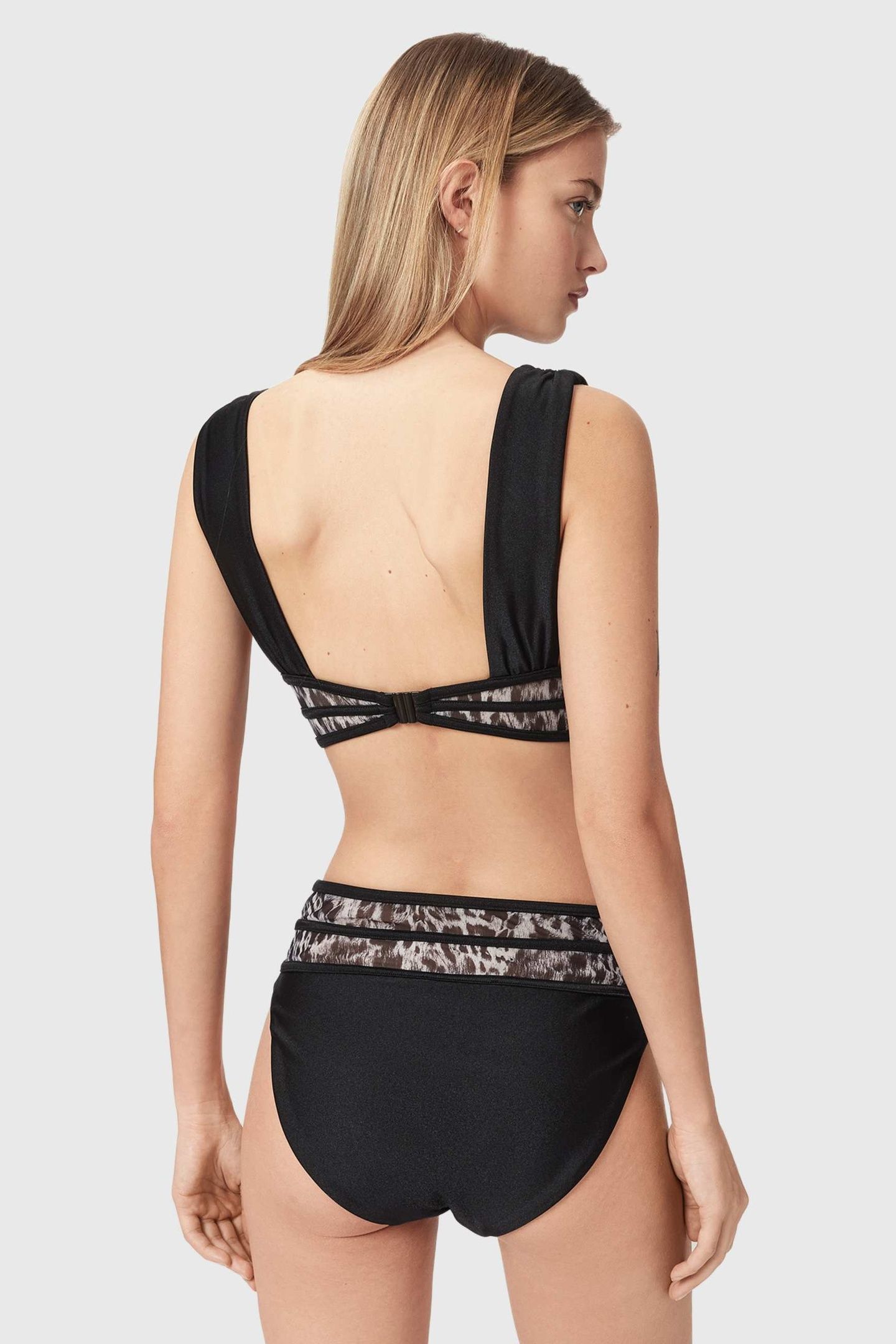 XALIA BIKINI TOP BLACK/GREY LEOPARD 3