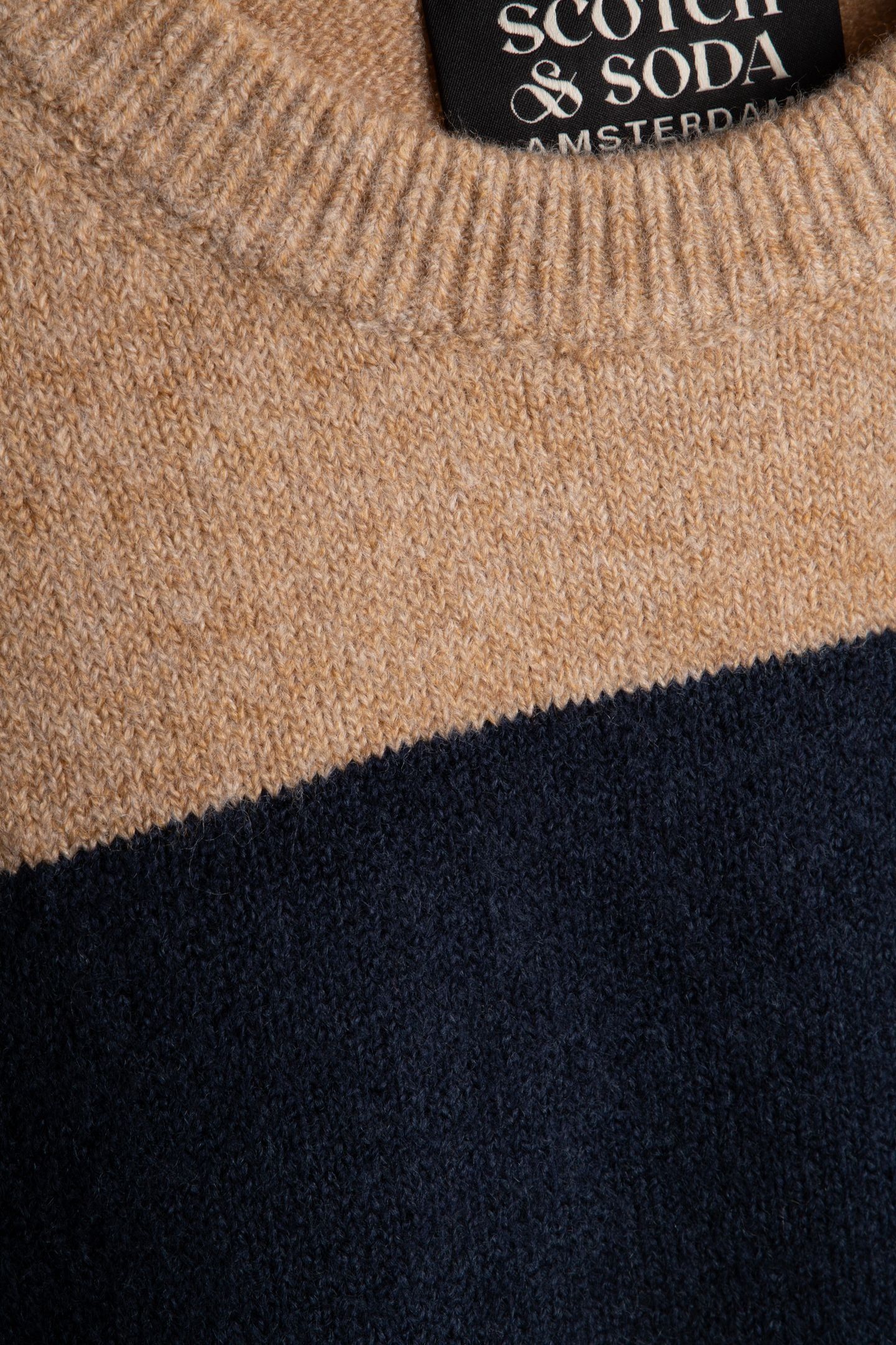 SOFT KNIT CREW NECK STRIPE REGULAR FIT PULLOVER TRAVERTINE 4