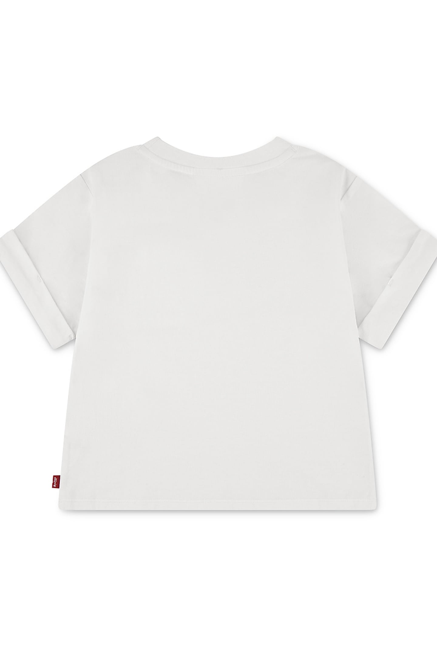 GIRLS ROLL CUFF MEET AND GREET TEE BRIGHT WHITE 2