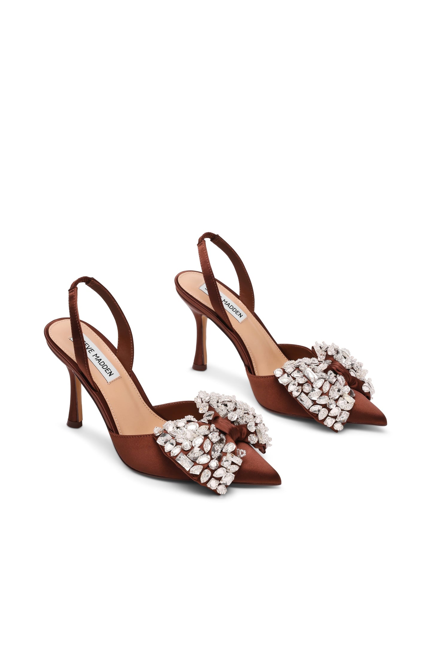 LOVIE PUMPS BRN SATIN 2