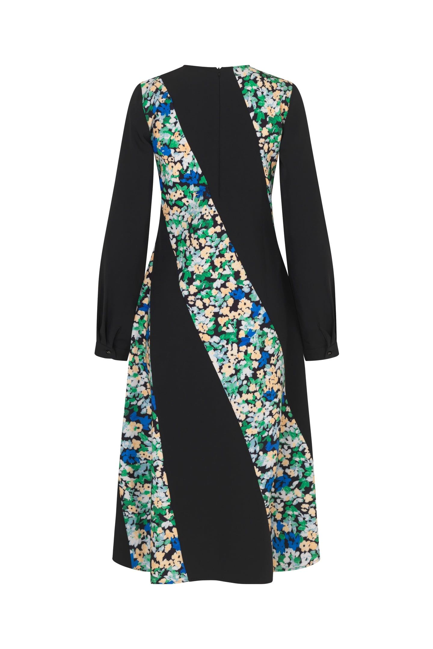 AIDA CADY DRESS LONG FLORAL POINTILLISM 4