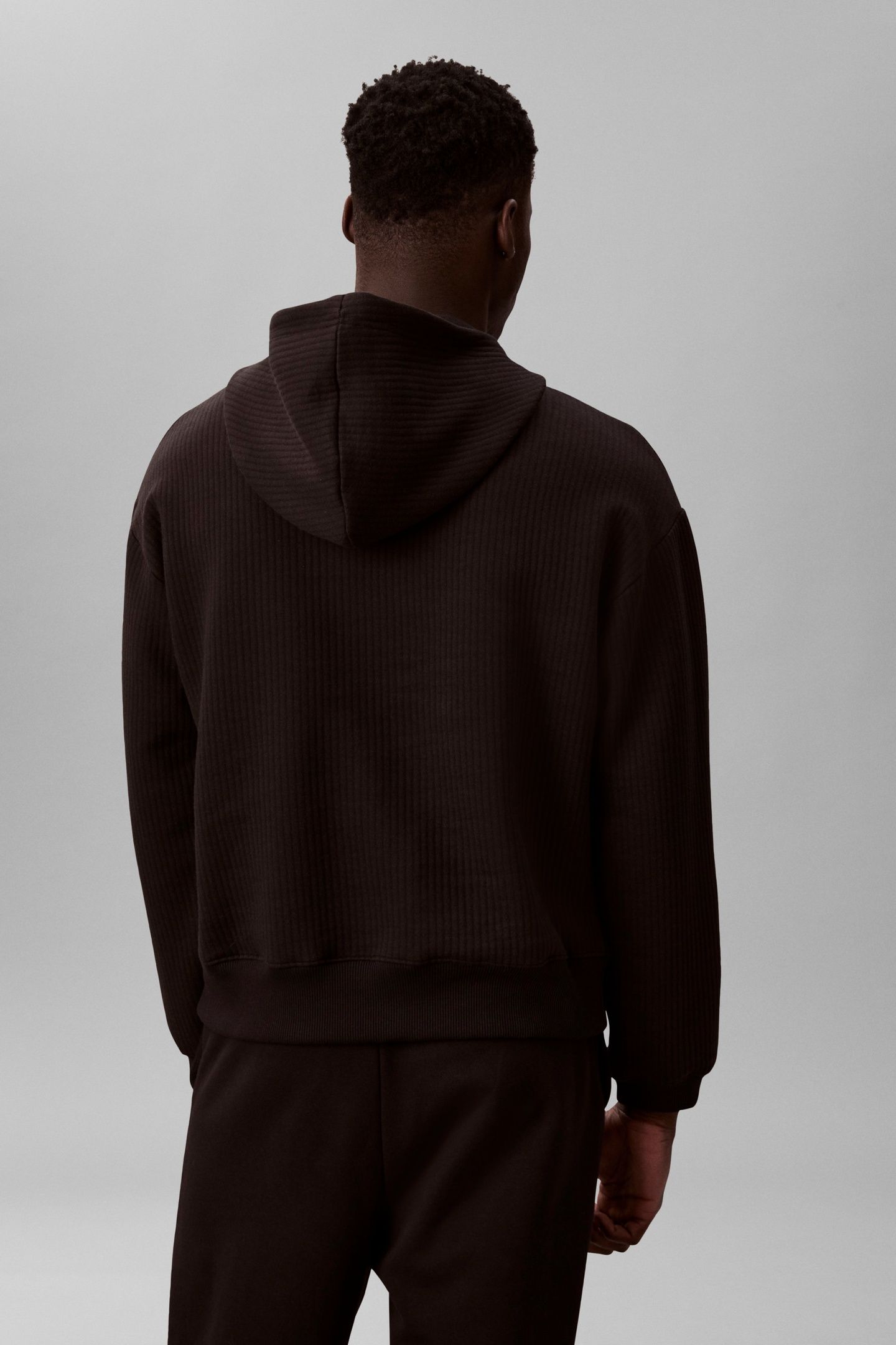 QUILTED HOODIE BLACK 2