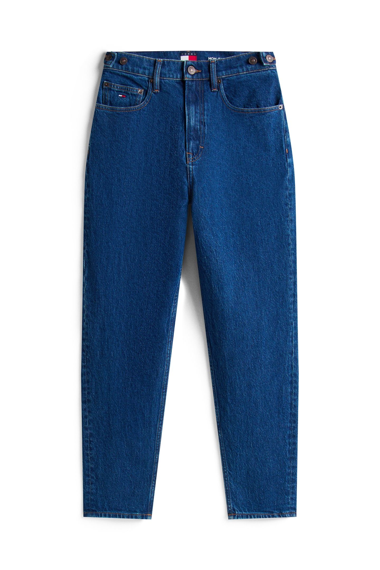 MOM JEAN TAPERED TAB DENIM DARK 4