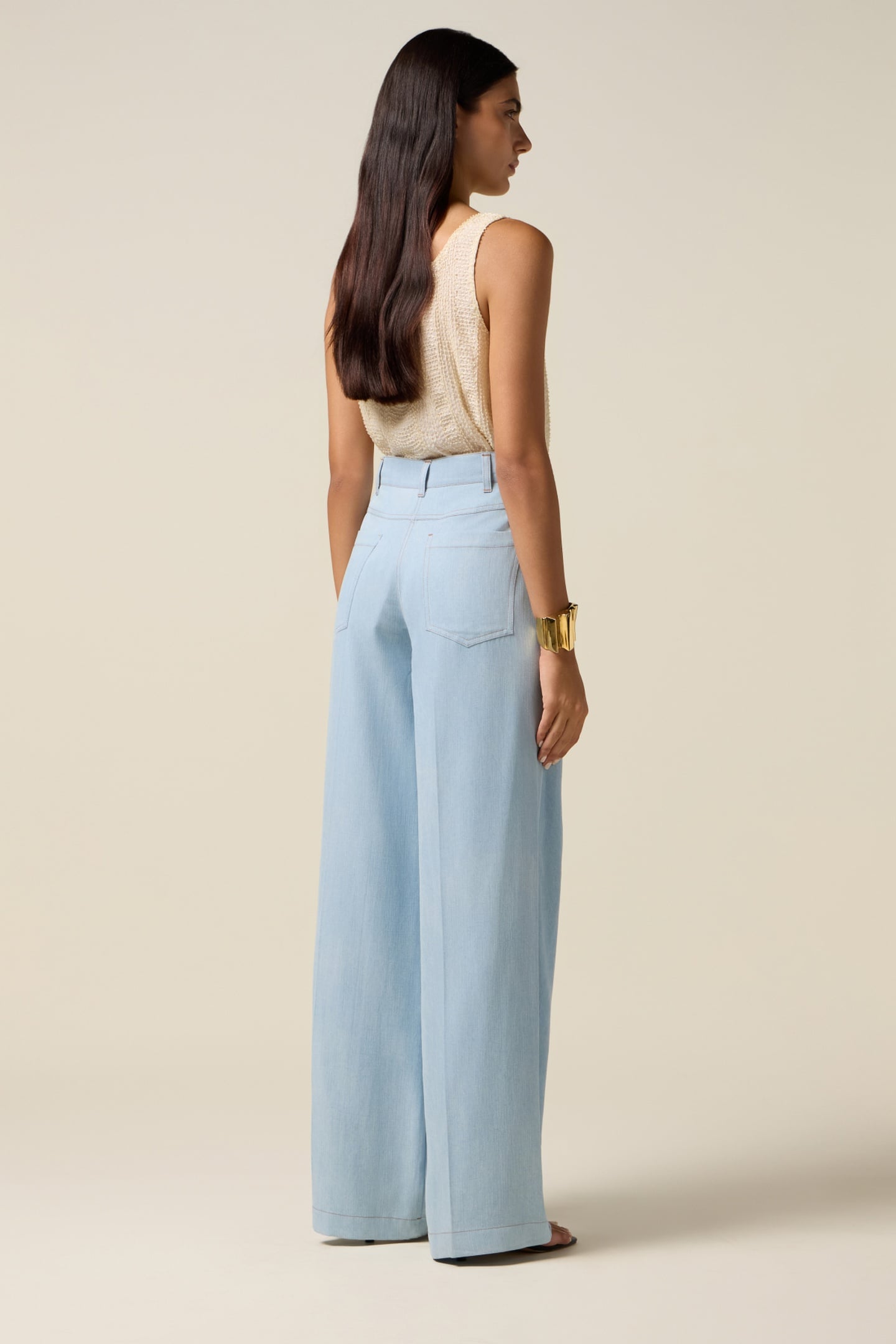 PALAZZO PANTS IN TENCEL LIGHT BLUE 2